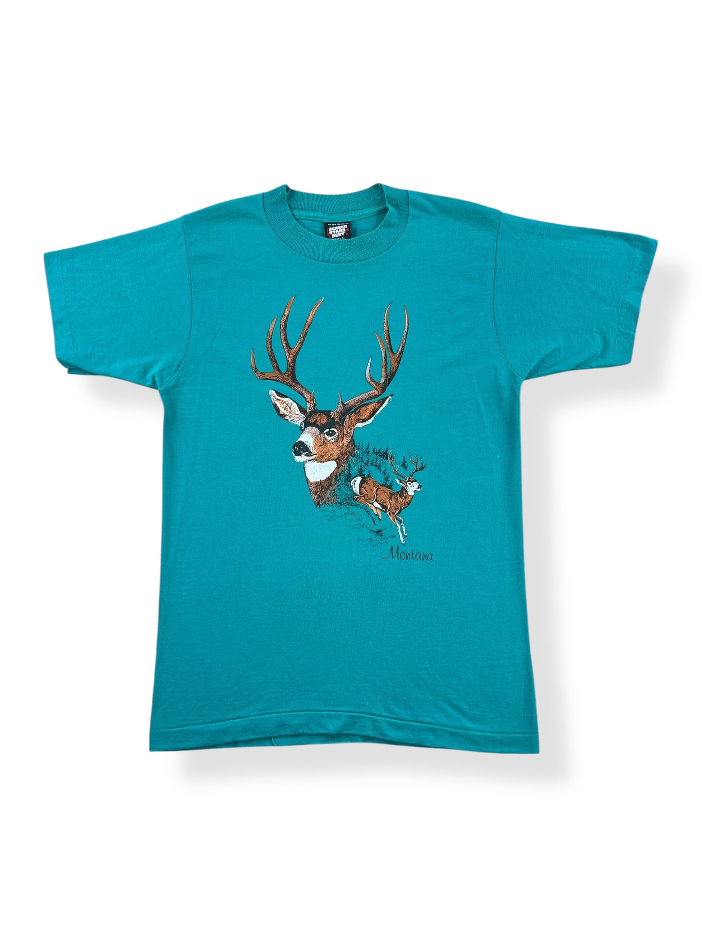 Front of Vintage Montana Deer Tee SZ M