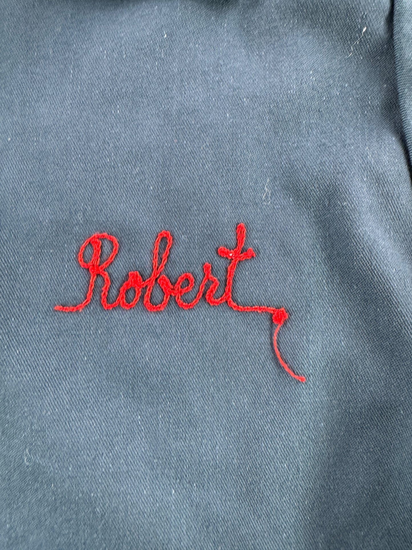 Name on Vintage Lincoln Towers Quilted Shop Jacket SZ S