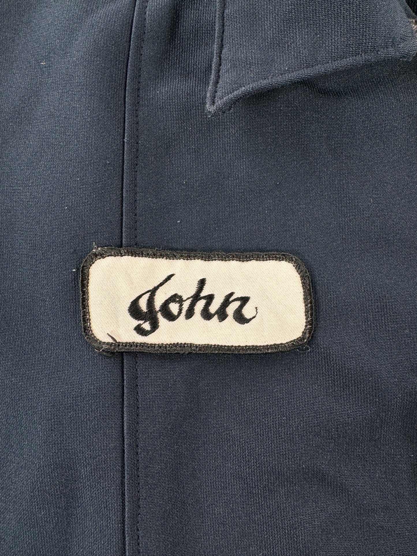 Name Tag on Vintage Wrangler Gas Station Jacket SZ 46