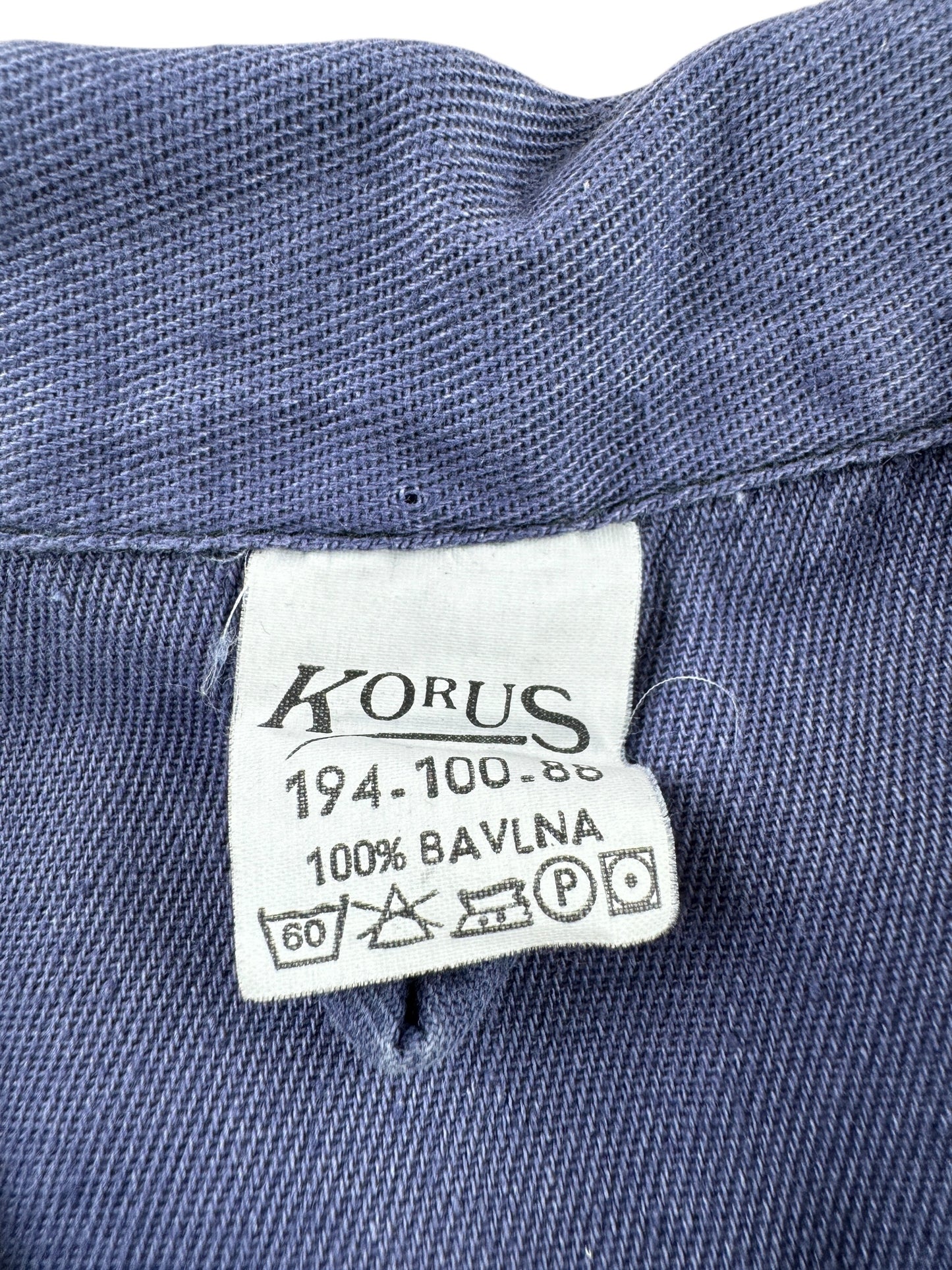 Tag on Vintage French Chore Coat SZ L