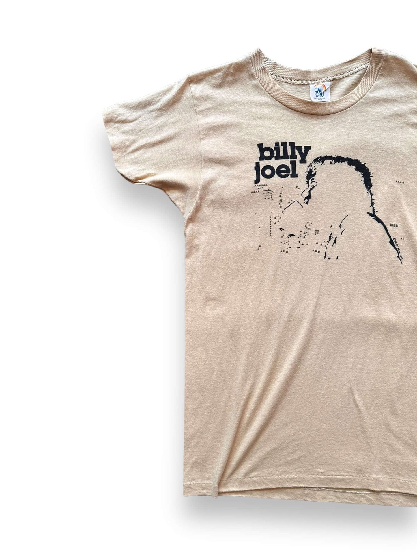 front right of Vintage 70s Billy Joel Tee Shirt SZ S