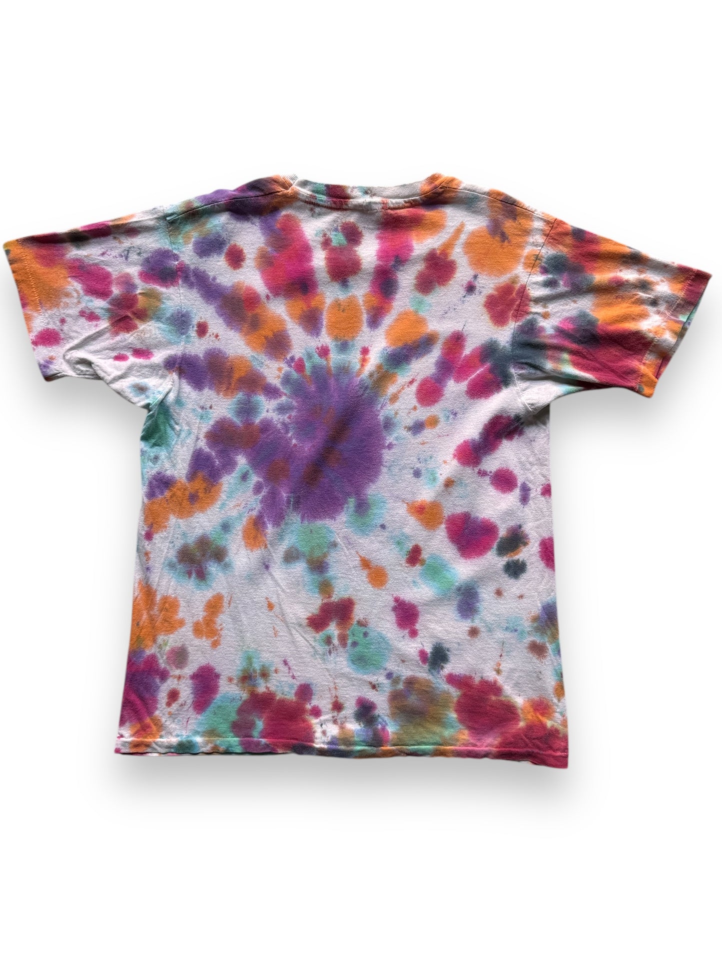 back of Vintage Hanes Tie Dye Tee SZ M