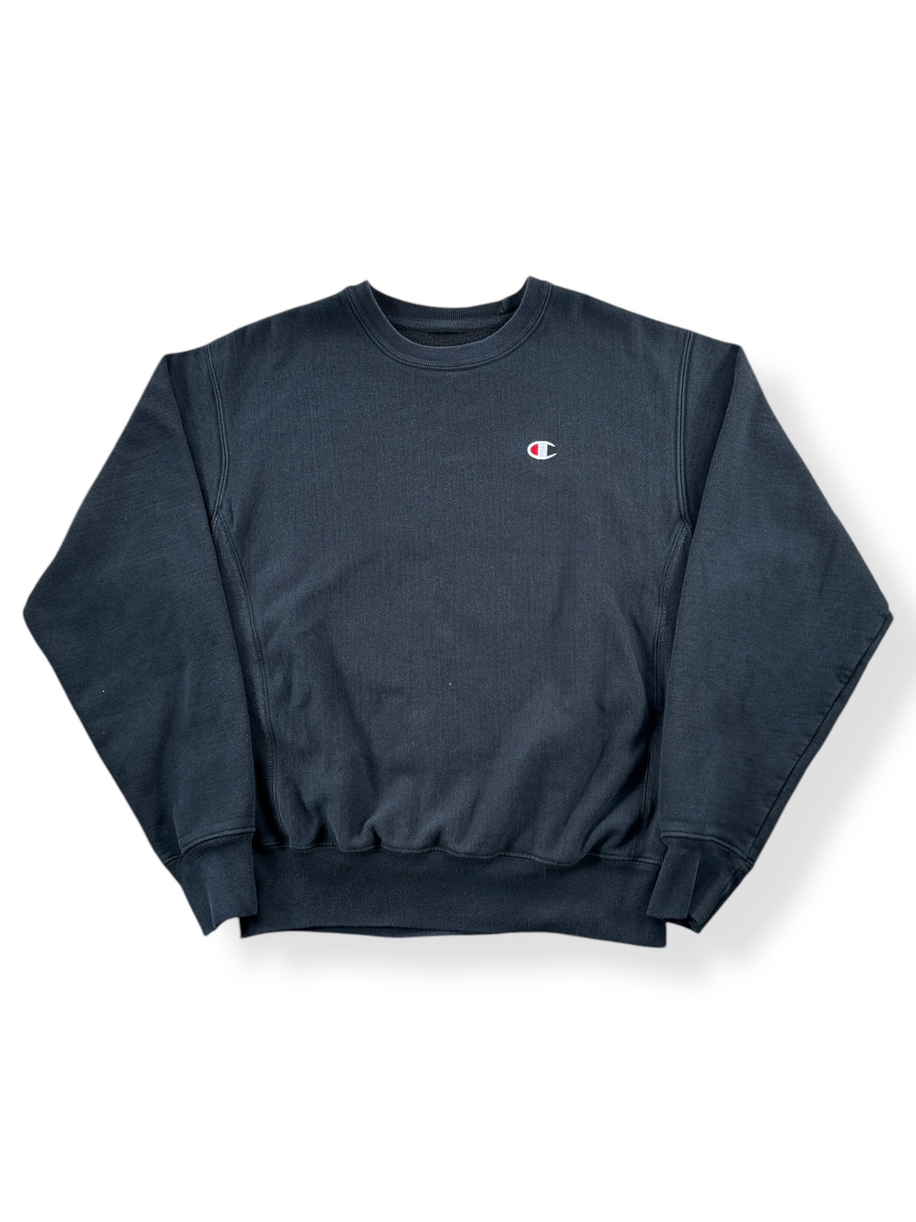 Front of Vintage Black Champion Crewneck SZ L