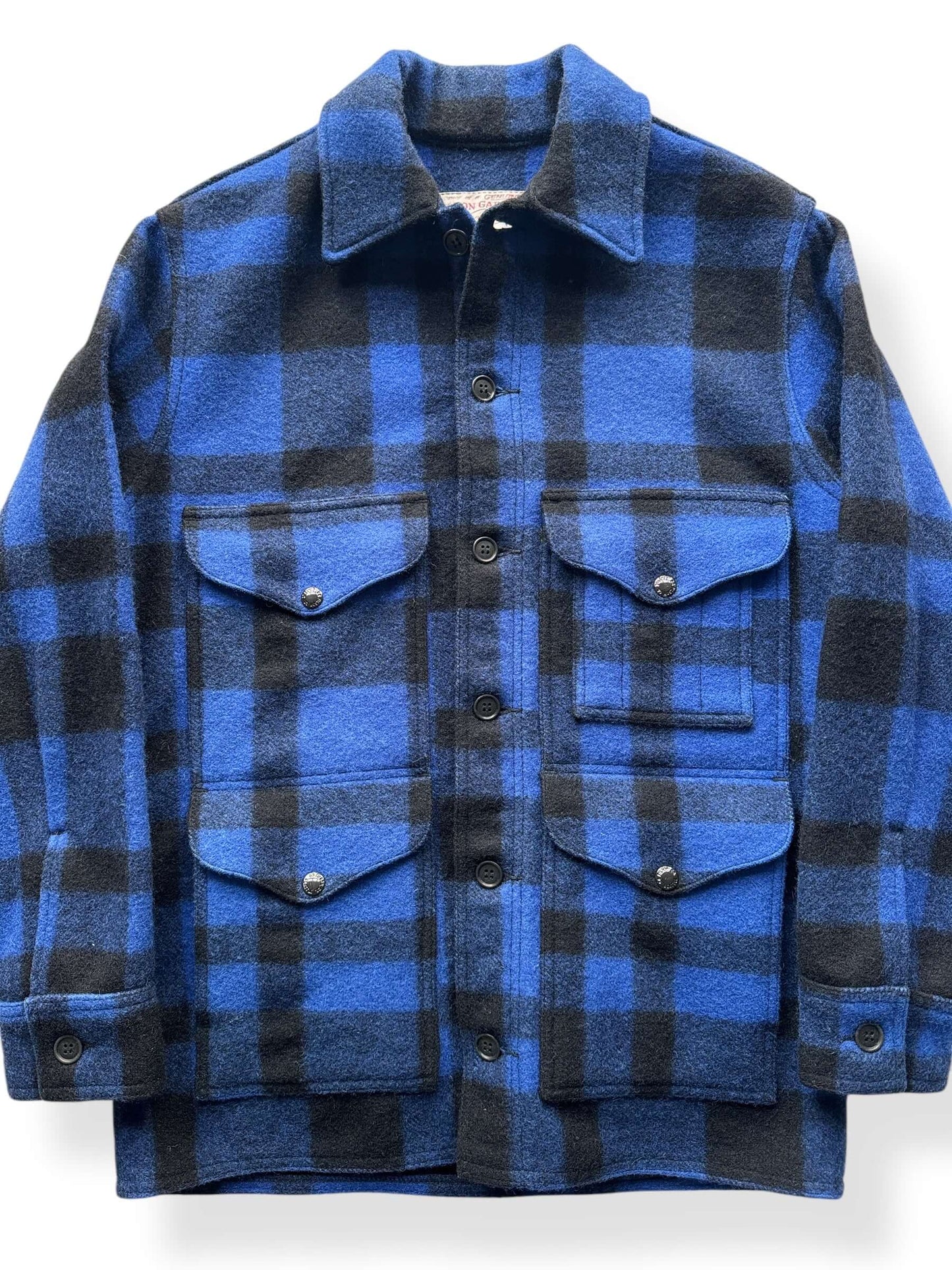 Front Close Up of Vintage 80s Era Filson Cobalt Black Cruiser SZ 38