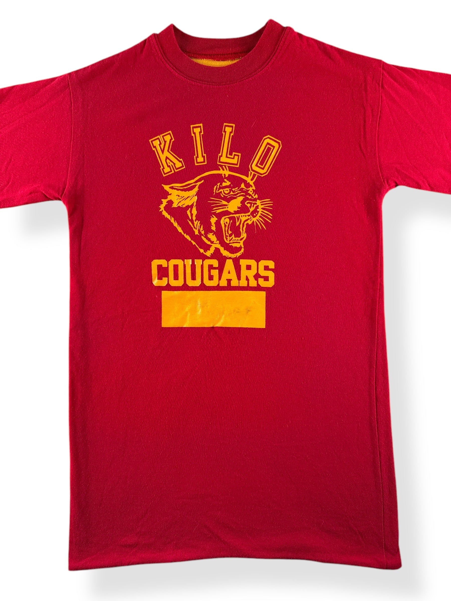Front Close Up of Kilo Cougars Reversible Tee SZ S