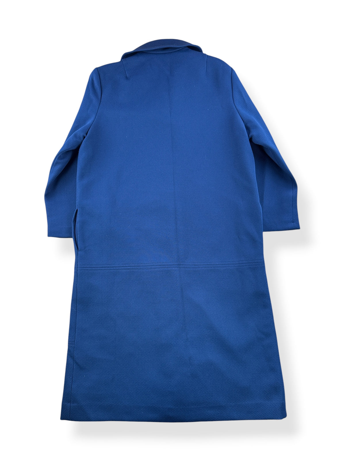 Back of Vintage Navy Blue Double Button Trench Coat SZ L