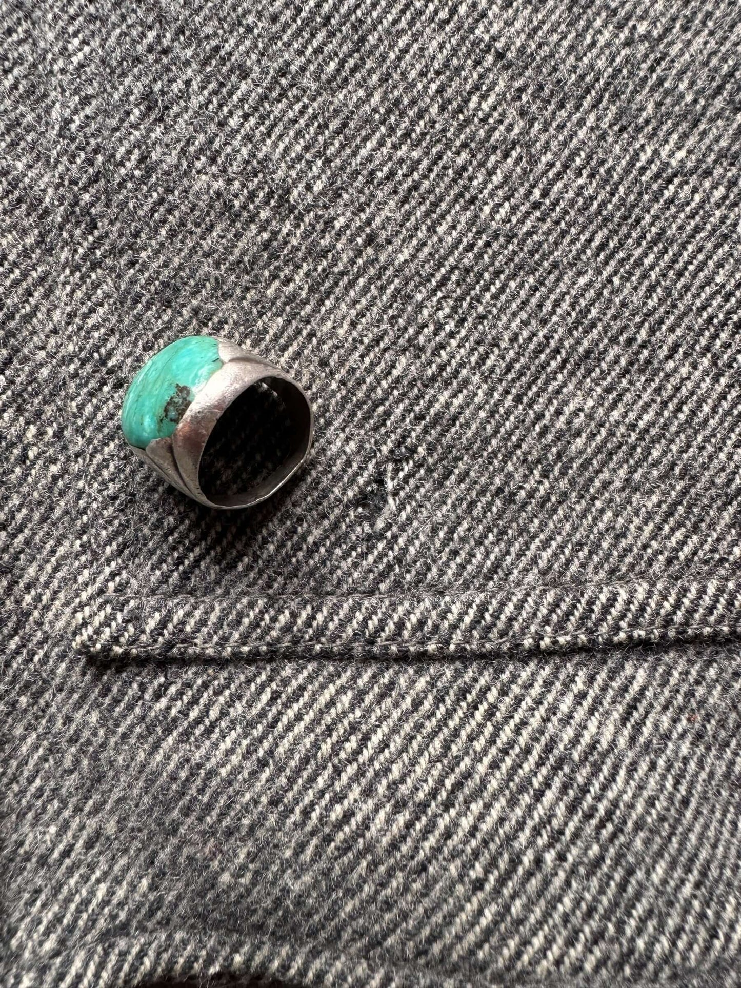 small hole on Vintage Filson Style 95 Herringbone Cape Coat SZ L
