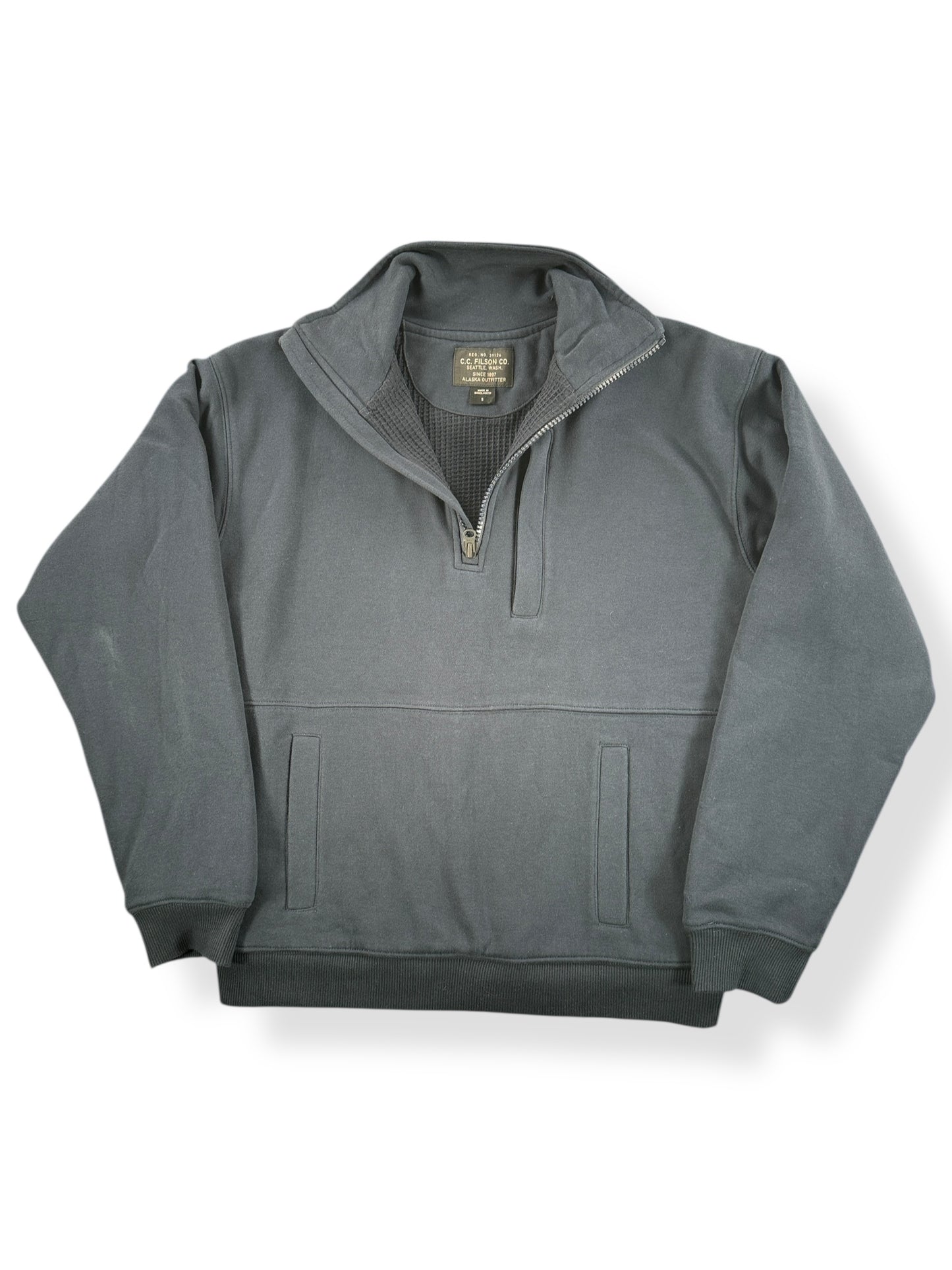Unzipped Modern Filson Waffle Knit Half Zip Sweatshirt SZ S