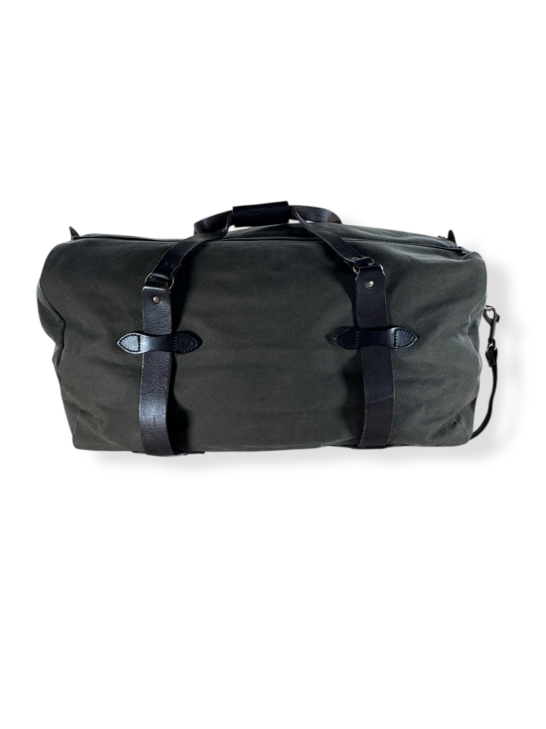 Rear View of Filson Otter Green Rugged Twill Medium Duffle
