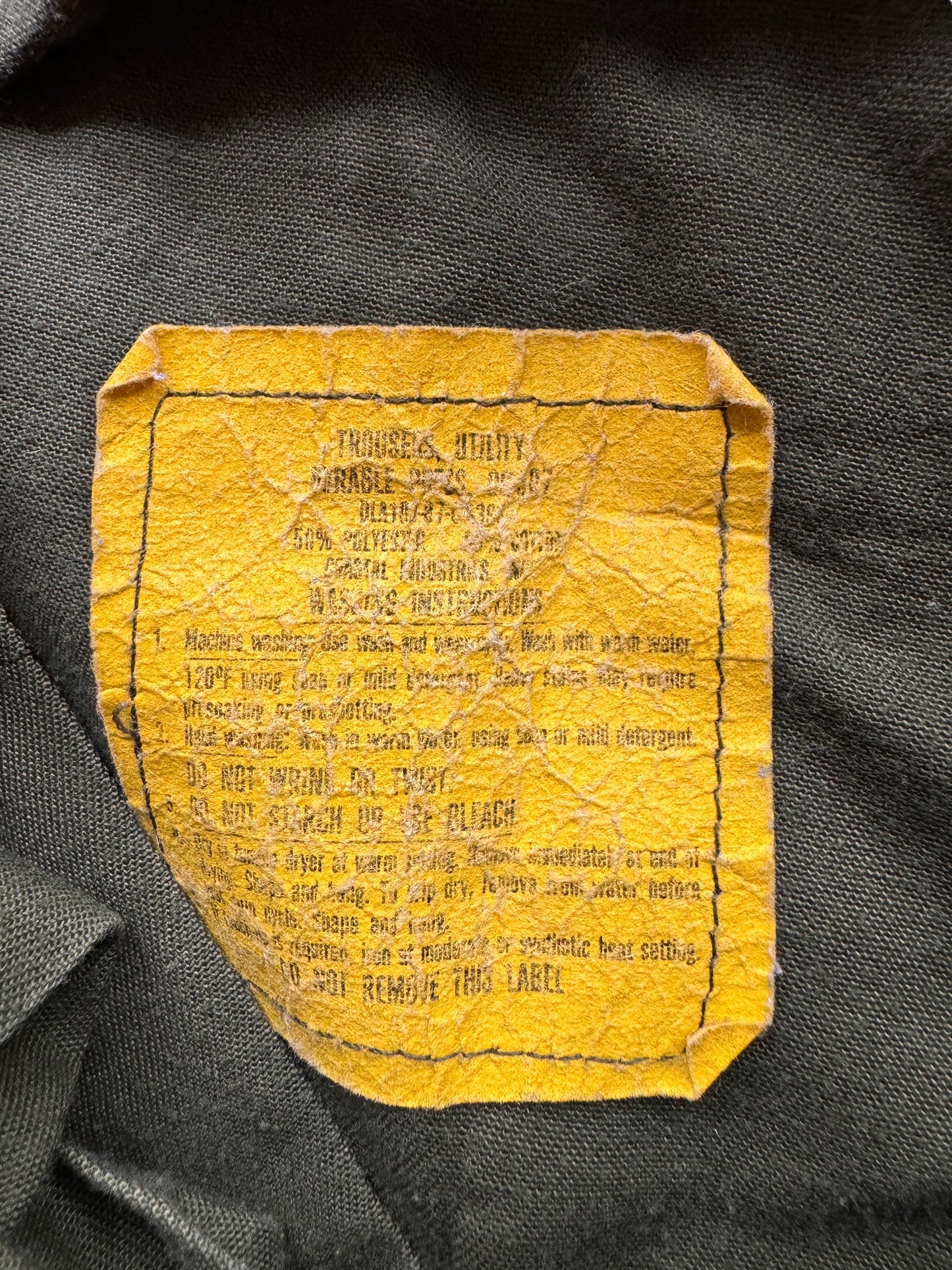 tag on Vintage "Shortridge" OG-507's W35