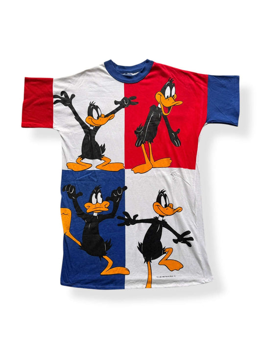 Front of Vintage Daffy Duck Color Blocked Flirts Tee SZ XL