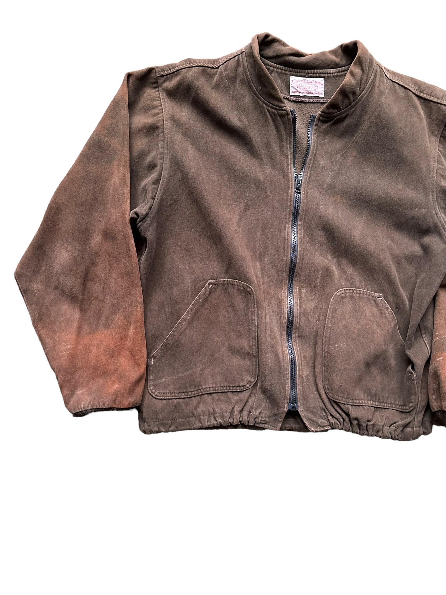 Front Right View of Filson Moleskin Brown Liner SZ XL |  Filson Bargain Outlet Seattle | Barn Owl Vintage