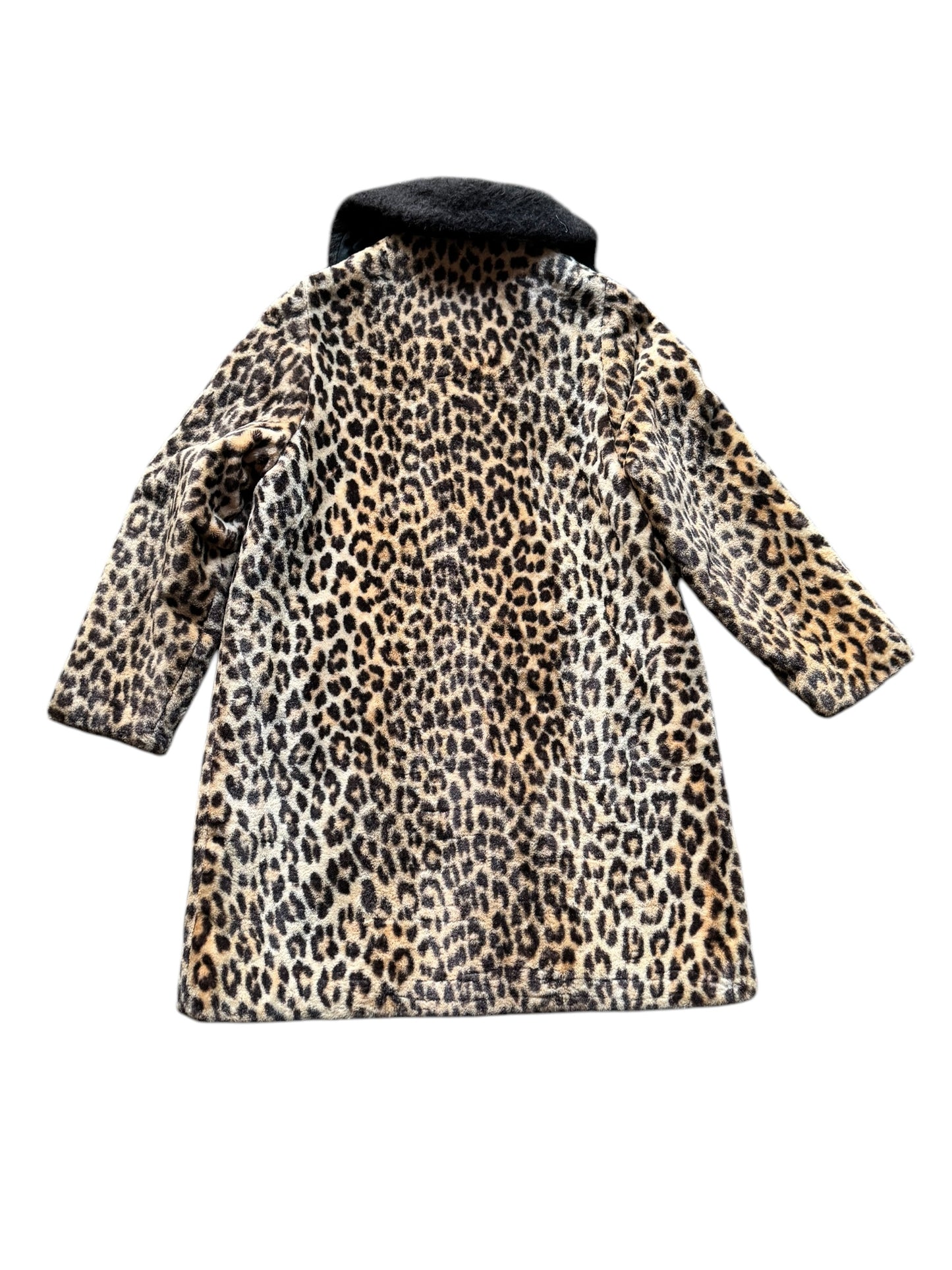 Back view of 1960s Leopard Coat M