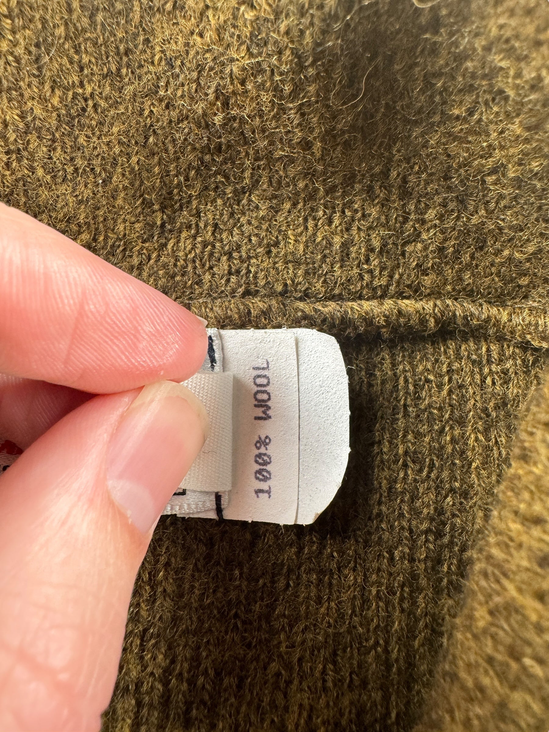 Wool Label on Vintage Columbia Knit Wool Pullover SZ L
