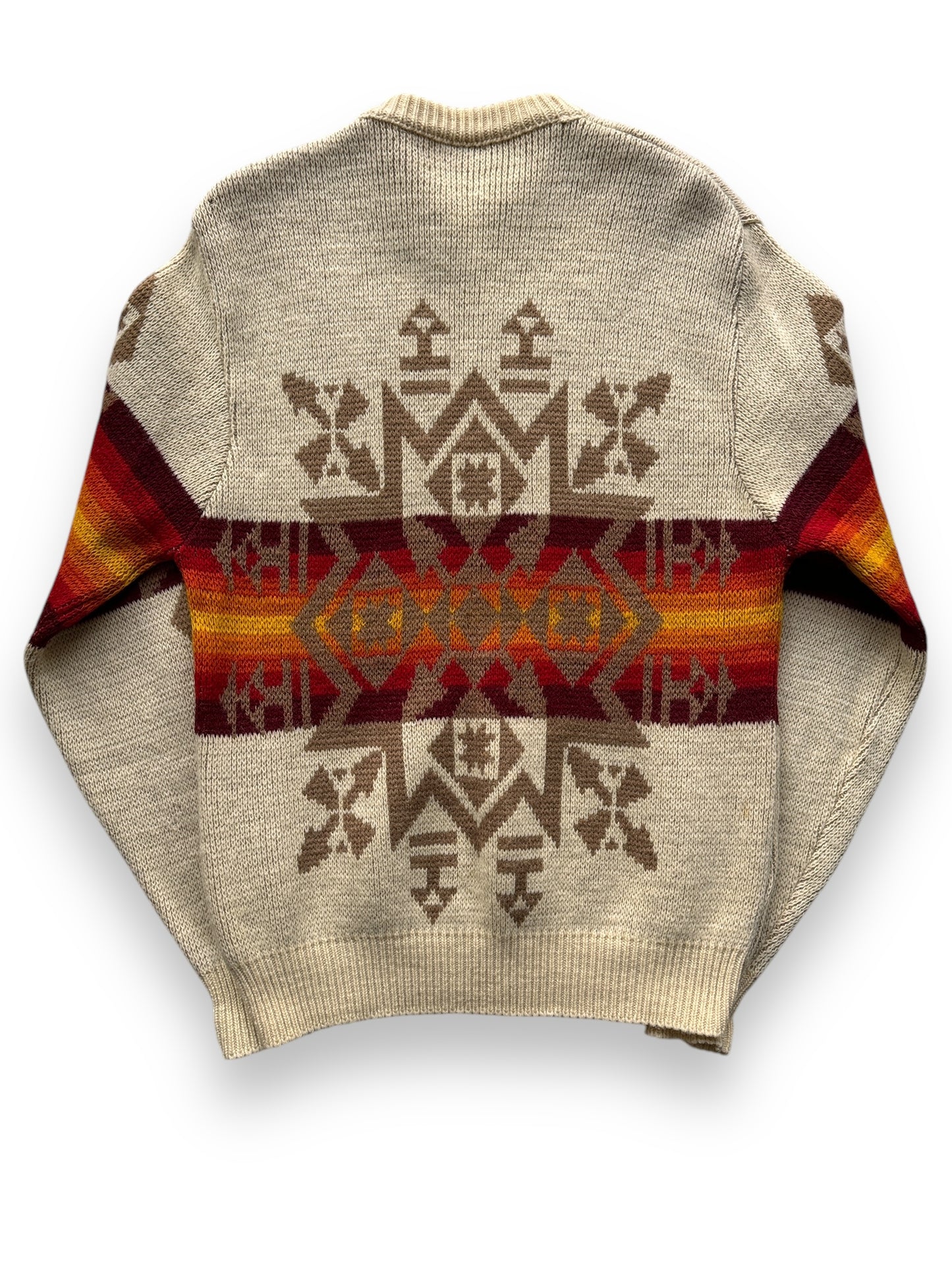 back of Vintage Pendleton HGWW Chief Joseph Wool Sweater SZ L