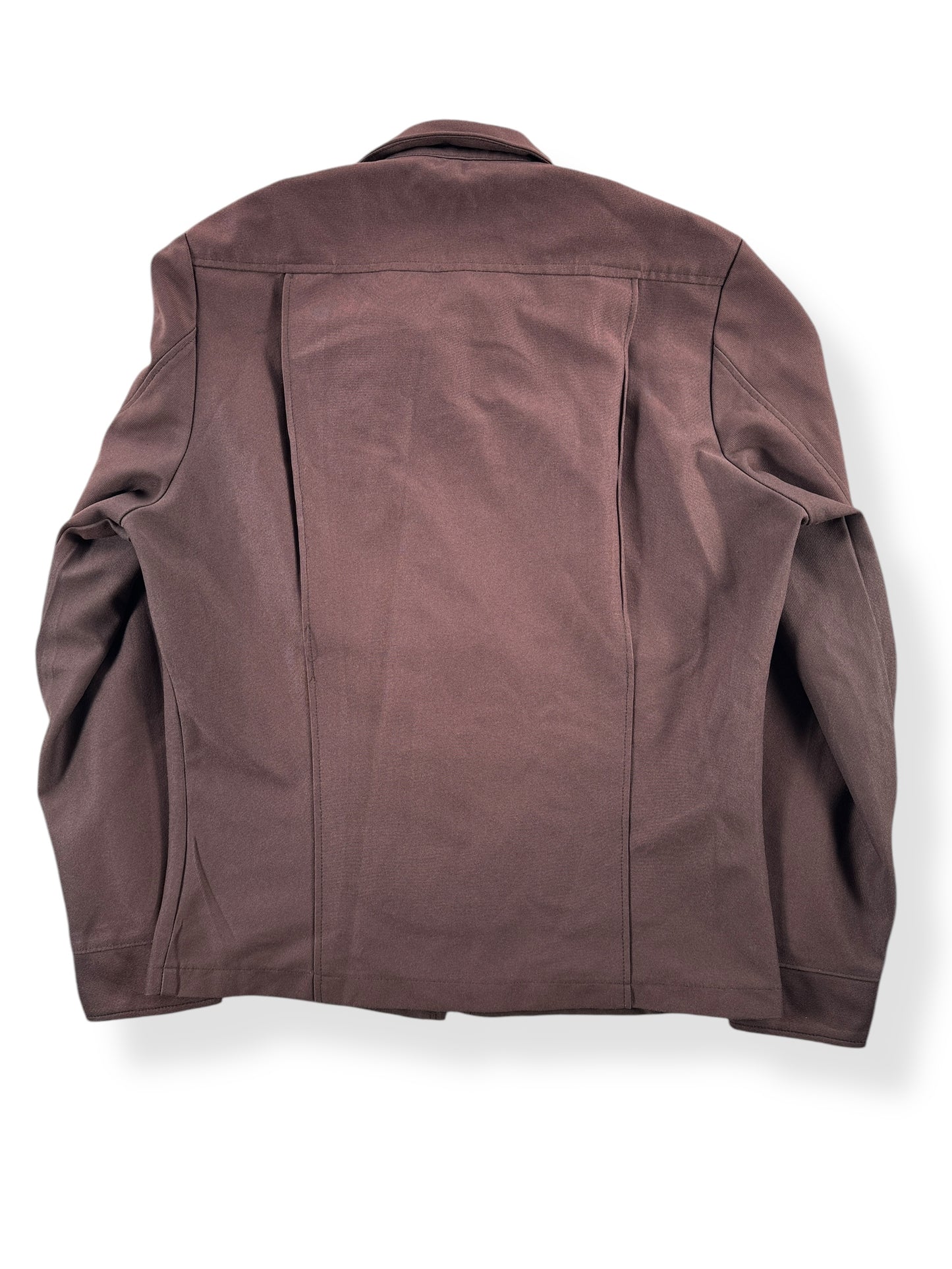 Back of Vintage Brown Wrangler Gas Station Jacket SZ 36