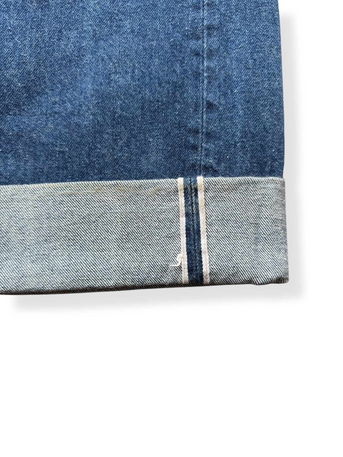 Selvedge on Vintage Dark Levis 501 Redline Jeans W38