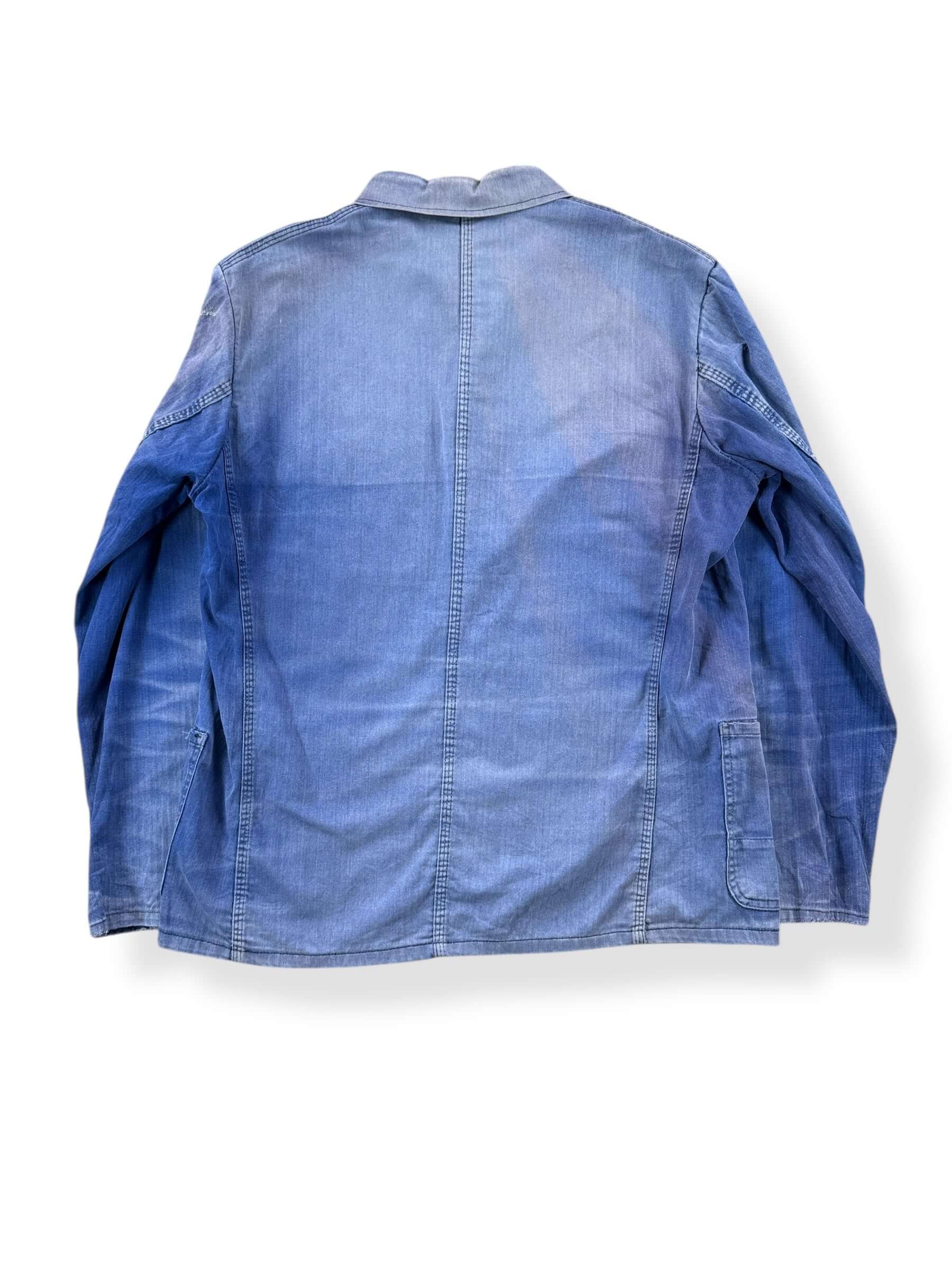 Back of Vintage Perfect Sunfade HBT French Chore Coat SZ L