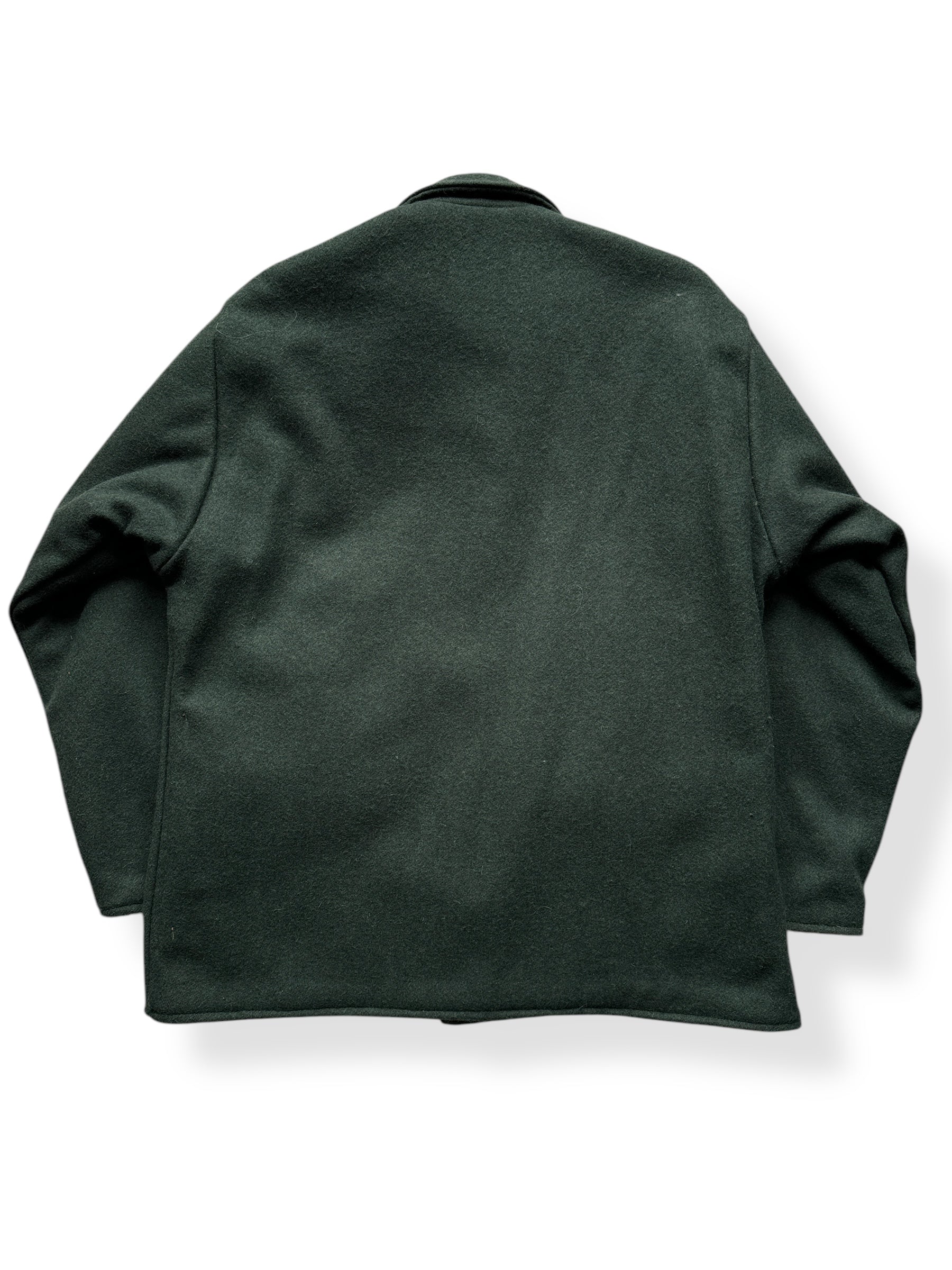 Back of Codet Green Wool Hunting Jacket SZ XL