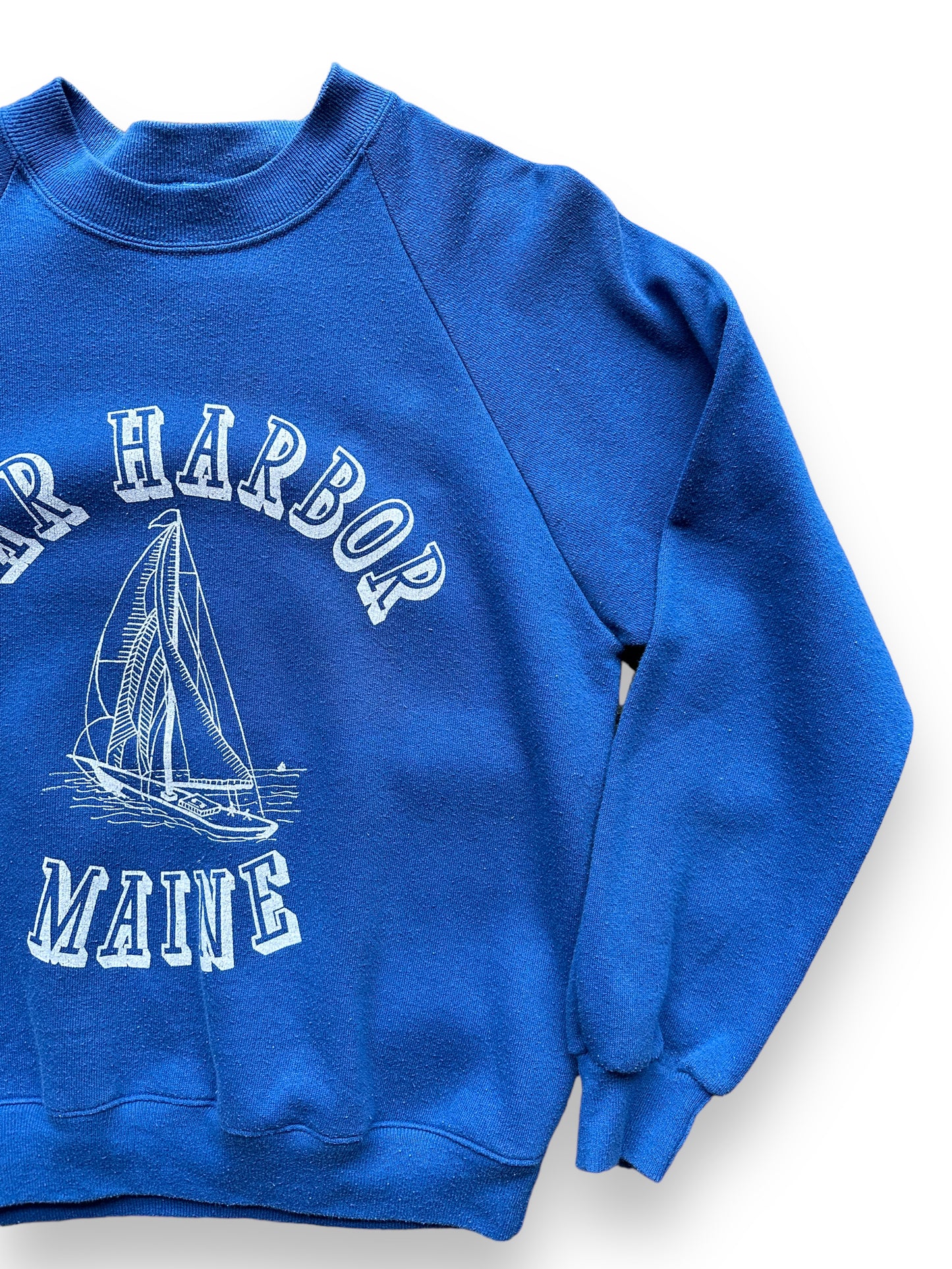Front Left View of Vintage Bar Harbor Sweatshirt SZ M | Vintage Maine Crewneck Sweatshirts Seattle | Barn Owl Vintage Seattle
