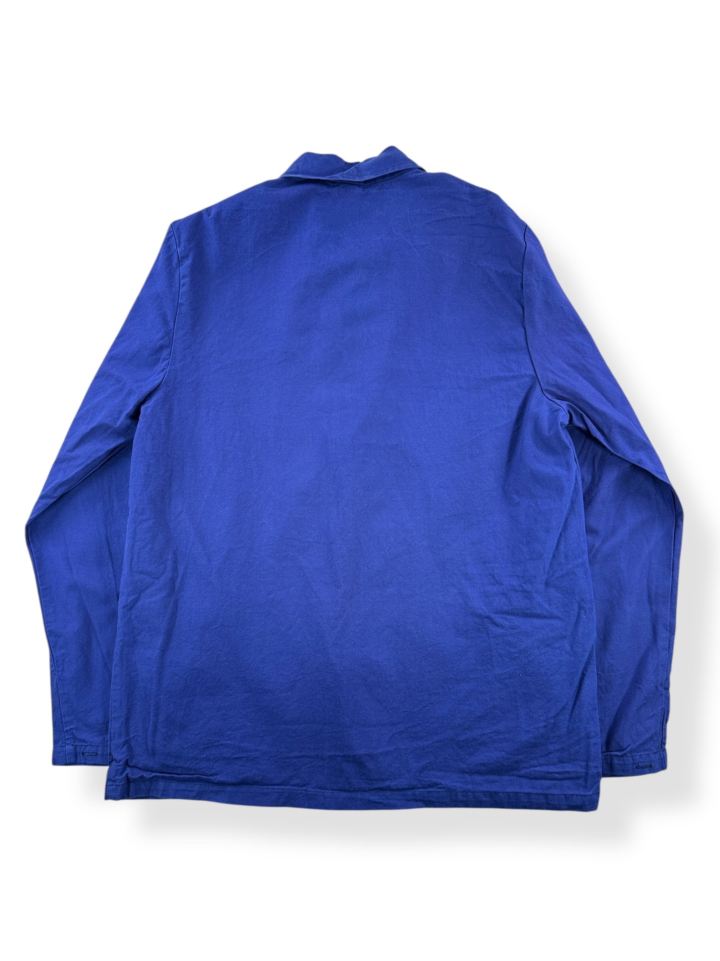 Back of Vintage Sunfaded French Chore Coat SZ L
