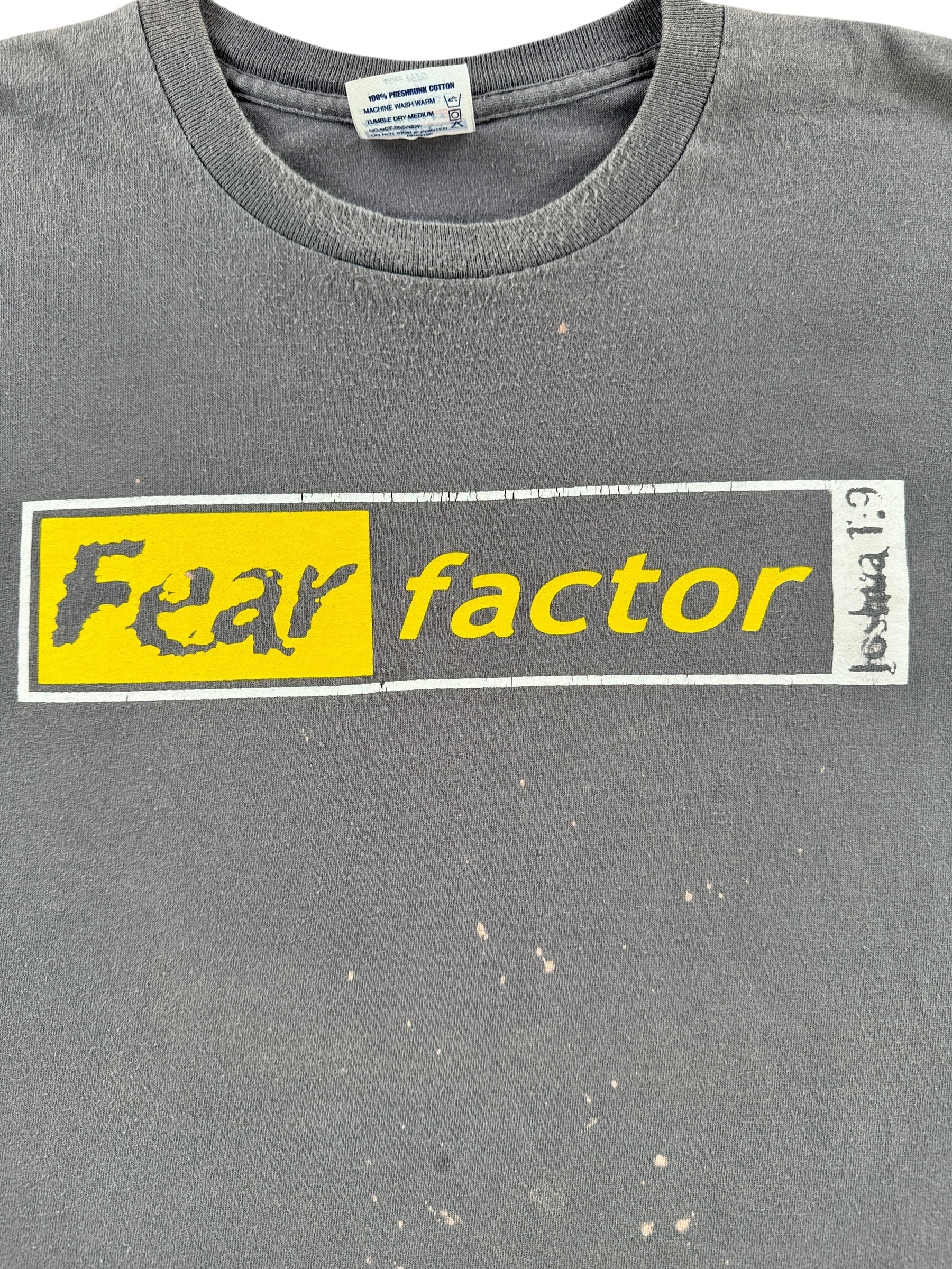 Front Graphic of Vintage Fear Factor Tee SZ L AS IS