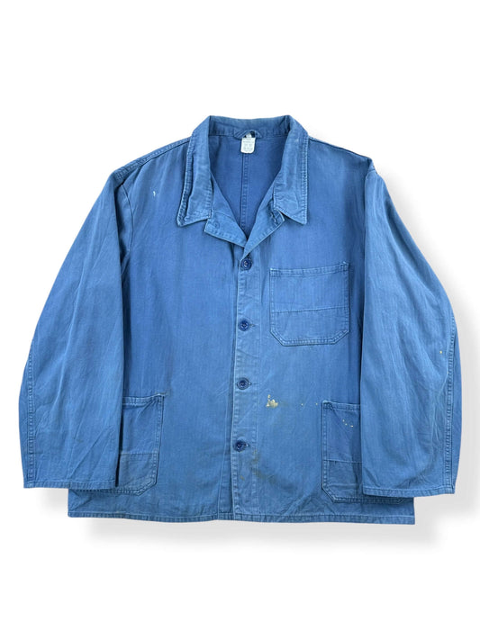 Front of Vintage Faded HBT French Chore Coat SZ XL