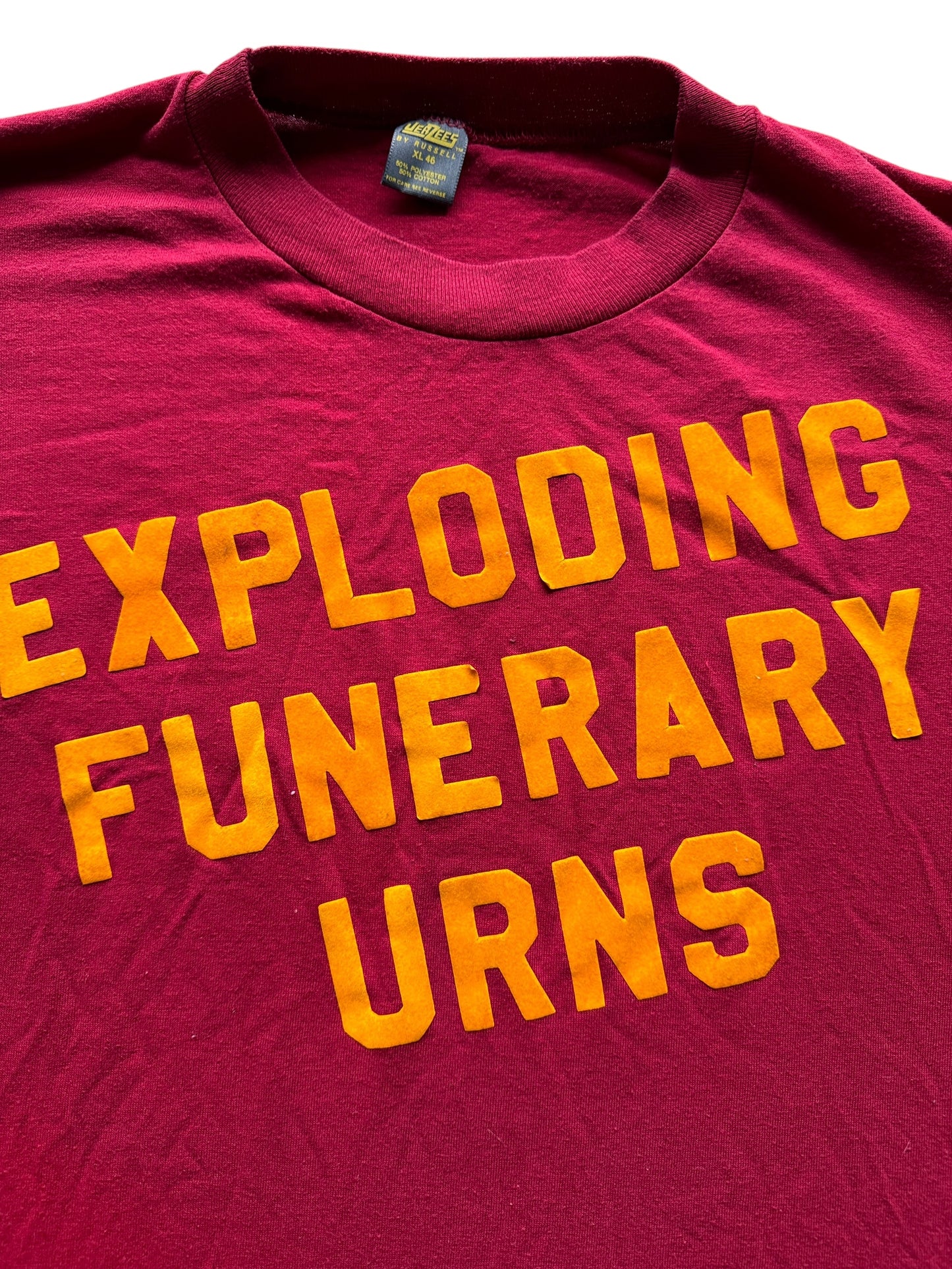 Front Graphic of Vintage Exploding Funerary Urns Tee SZ L