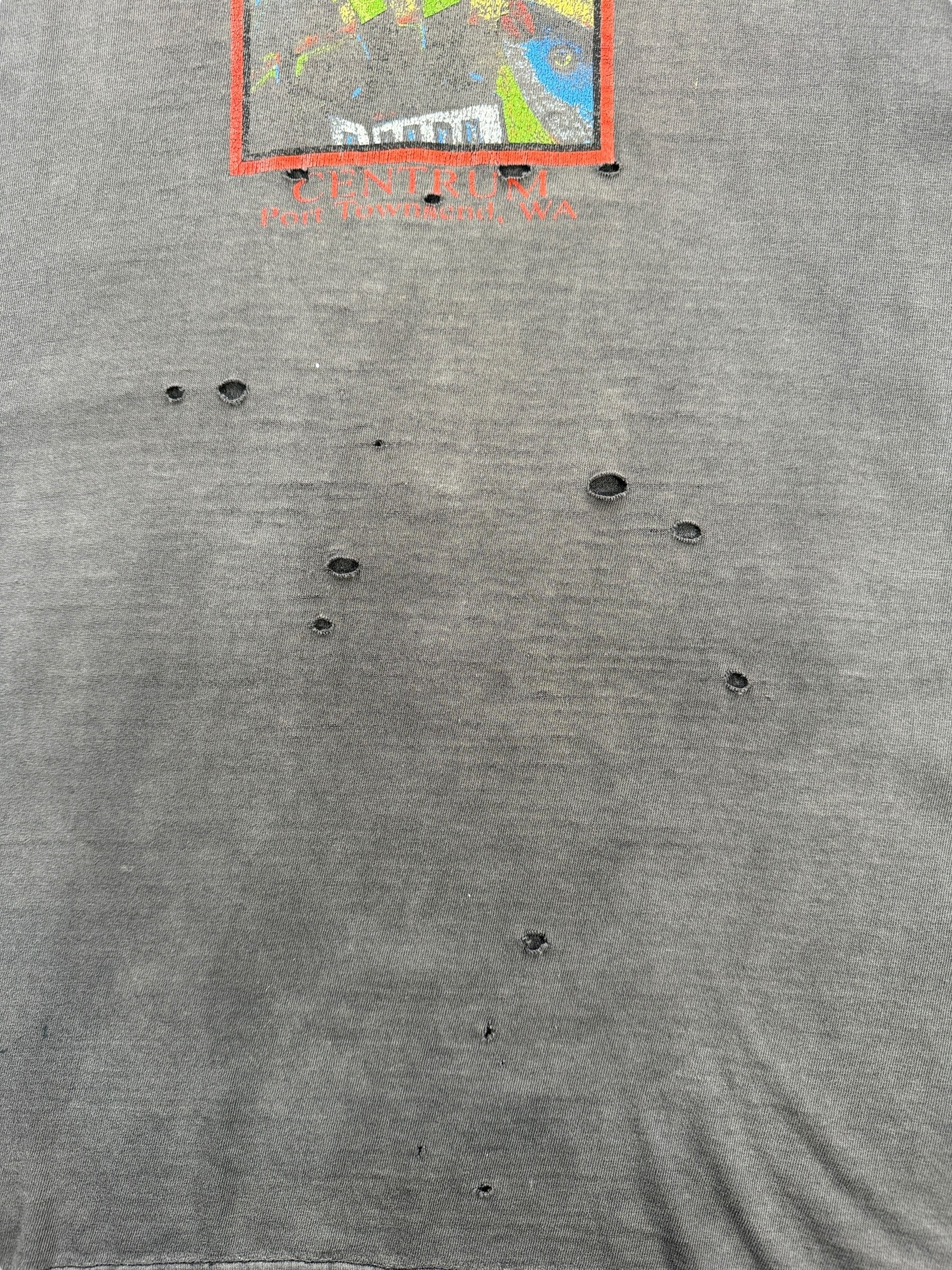 Holes on Vintage Faded Distressed Centrum Tee SZ XL