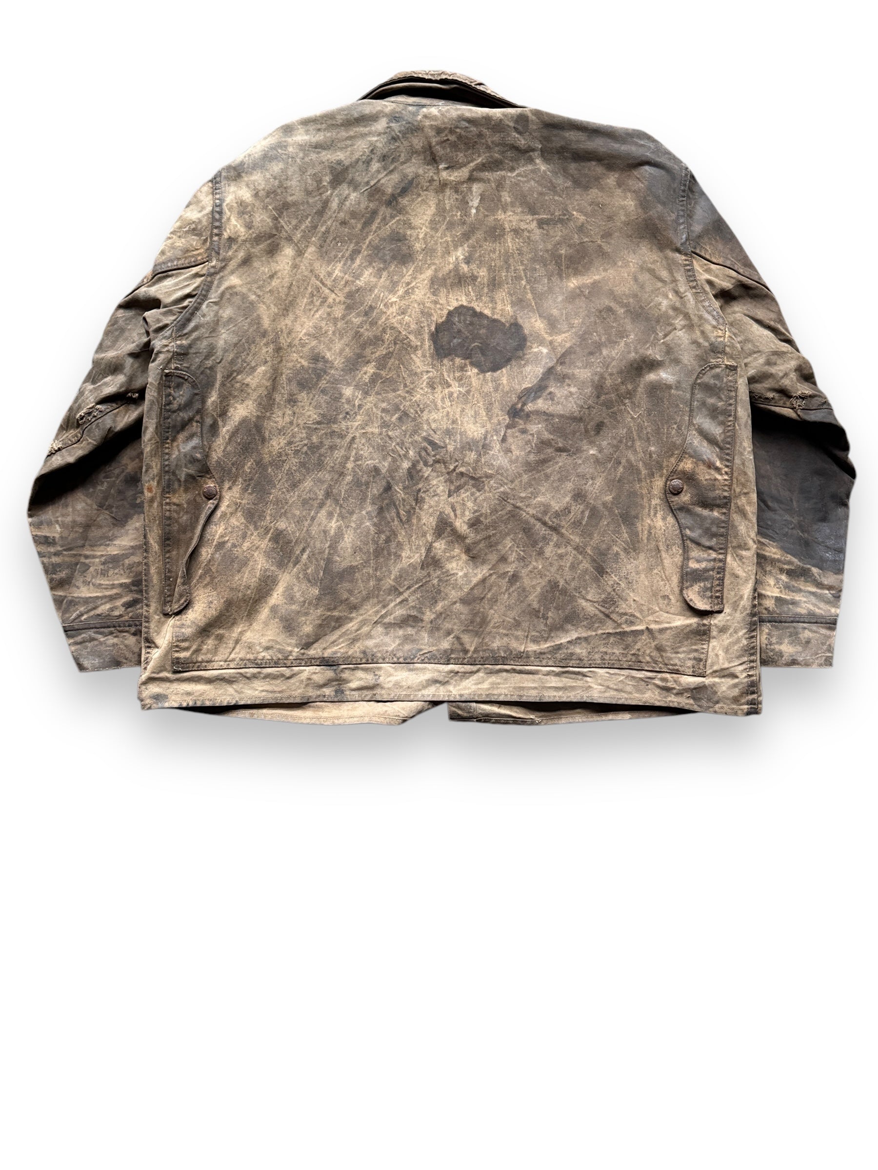 Rear View of Distressed Vintage Union Made Filson Tin Cruiser SZ XL