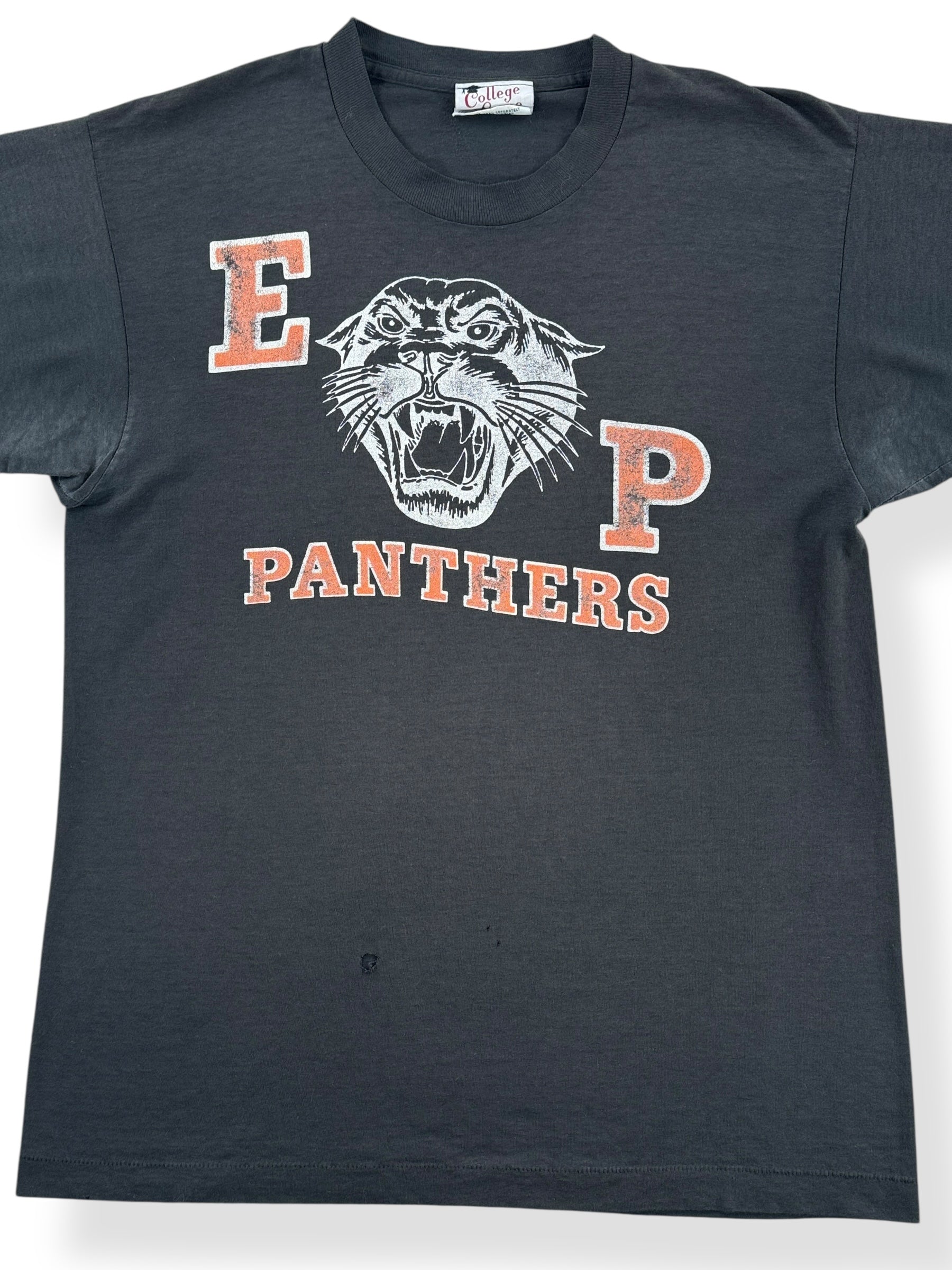 Front Close Up of Vintage EP Panthers Tee SZ L