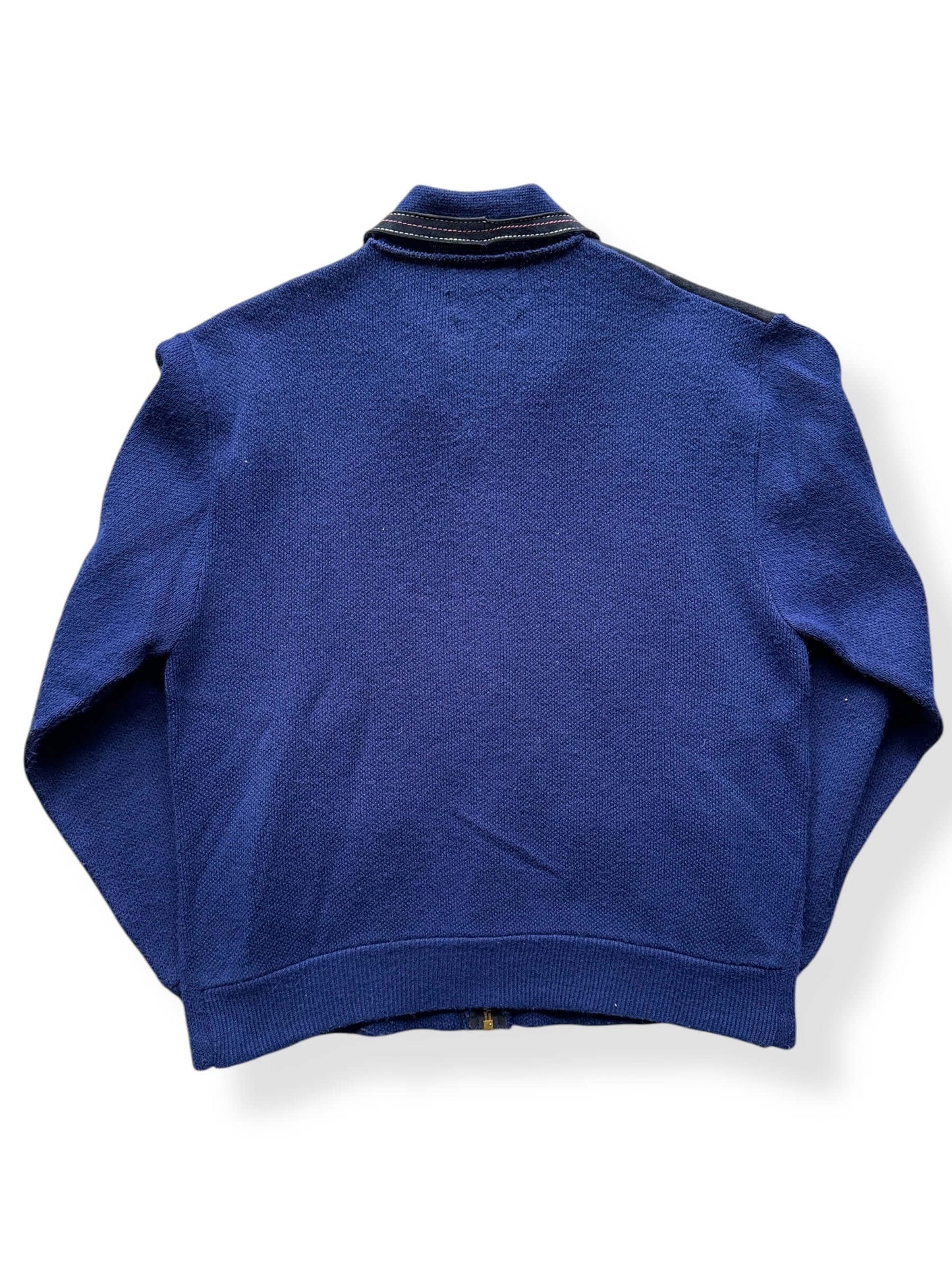 Back of Vintage Lord James Orlon Acrylic Knitted Jacket SZ L