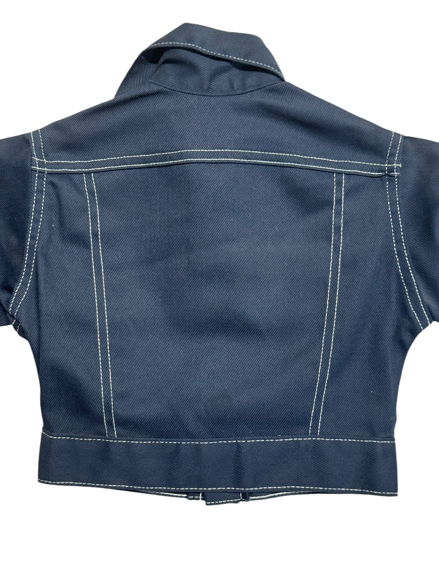 Back of 1970s Levi's Deadstock Kids Trucker Jacket SZ 3