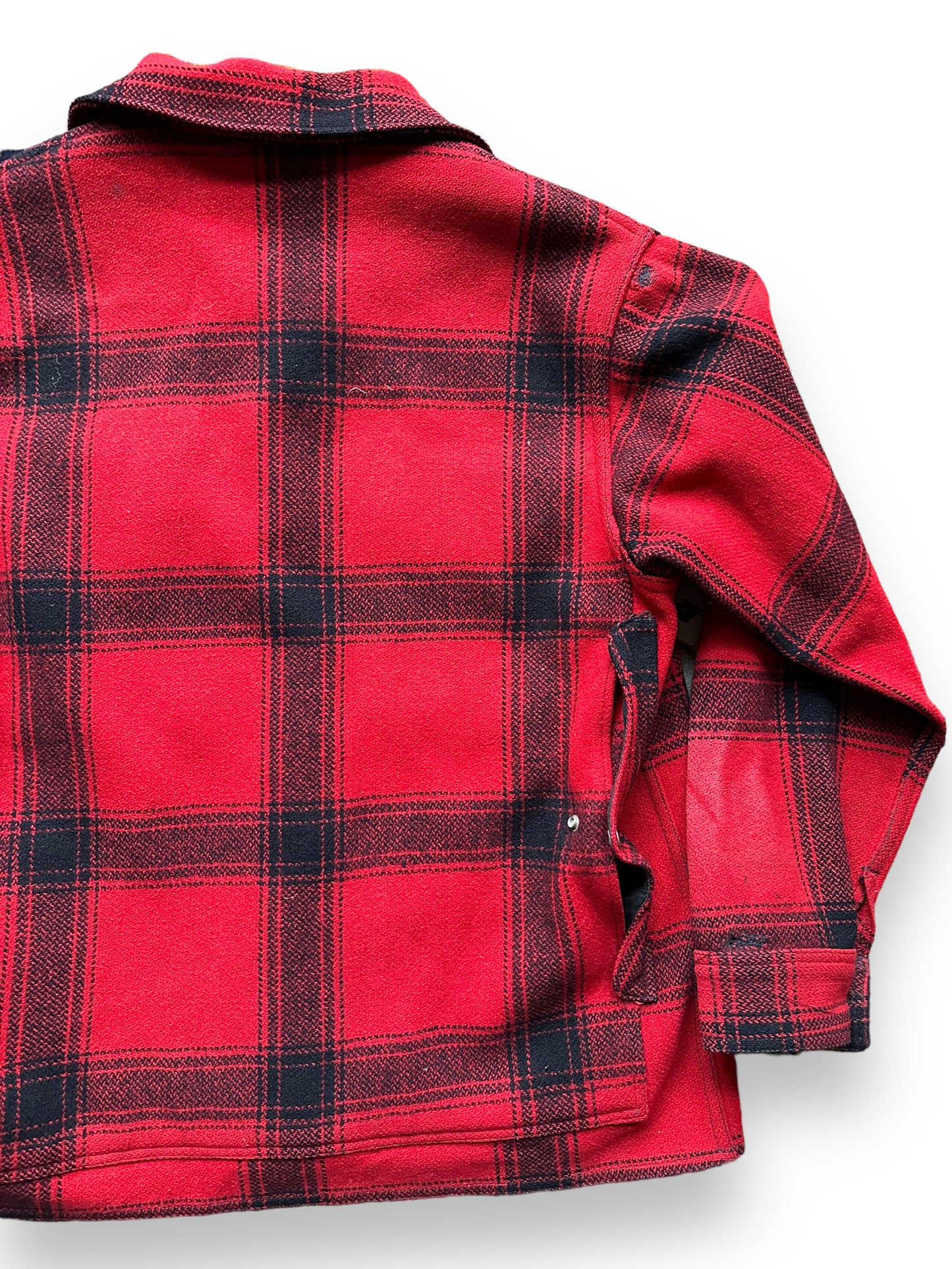 back right of Vintage 60s Filson Repaired Hunter Jacket SZ 44 | Barn Owl Vintage Goods | Vintage Filson Workwear Seattle