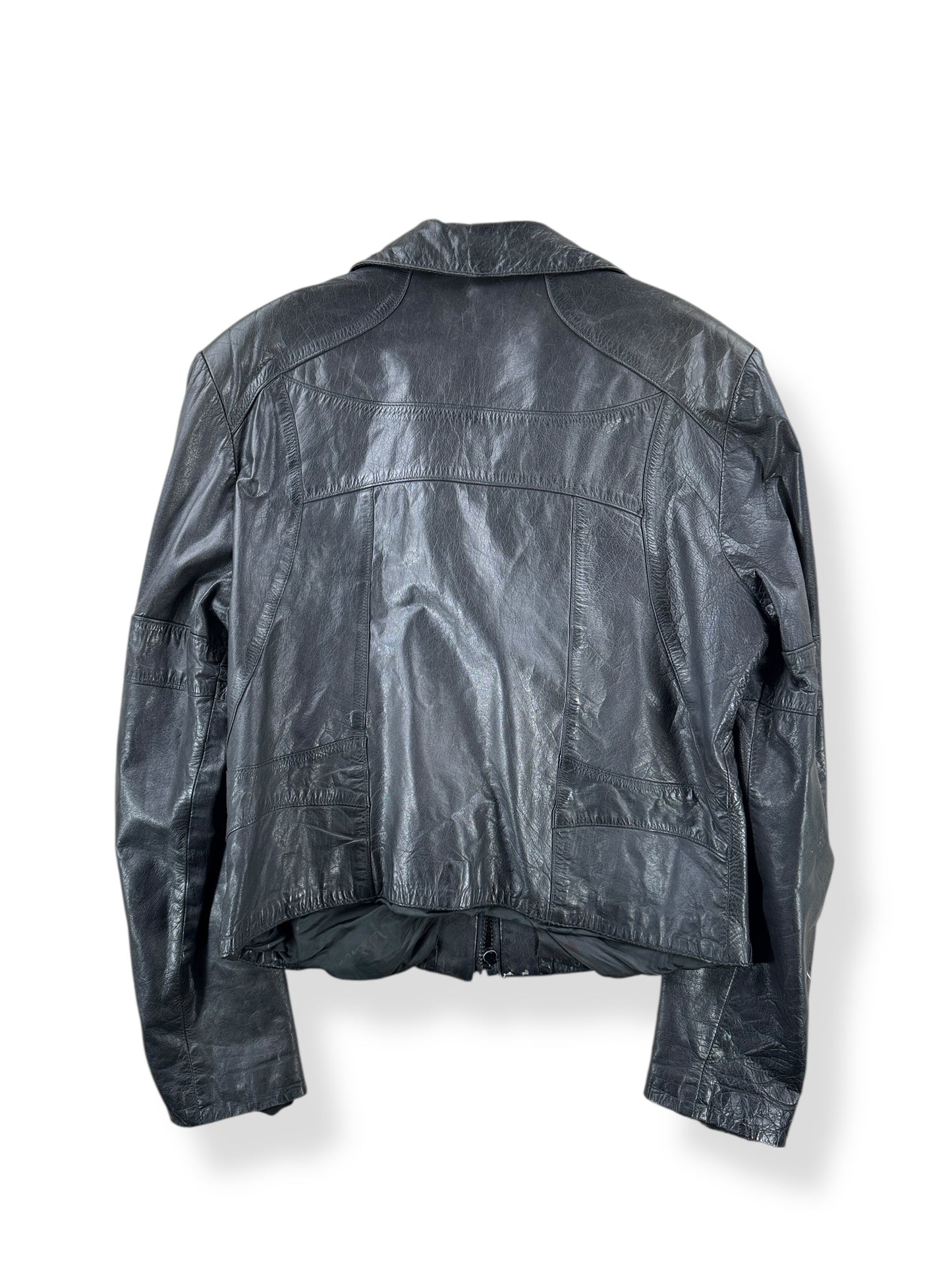 Back of Vintage 70s Wilson's Cropped Leather Jacket SZ 44