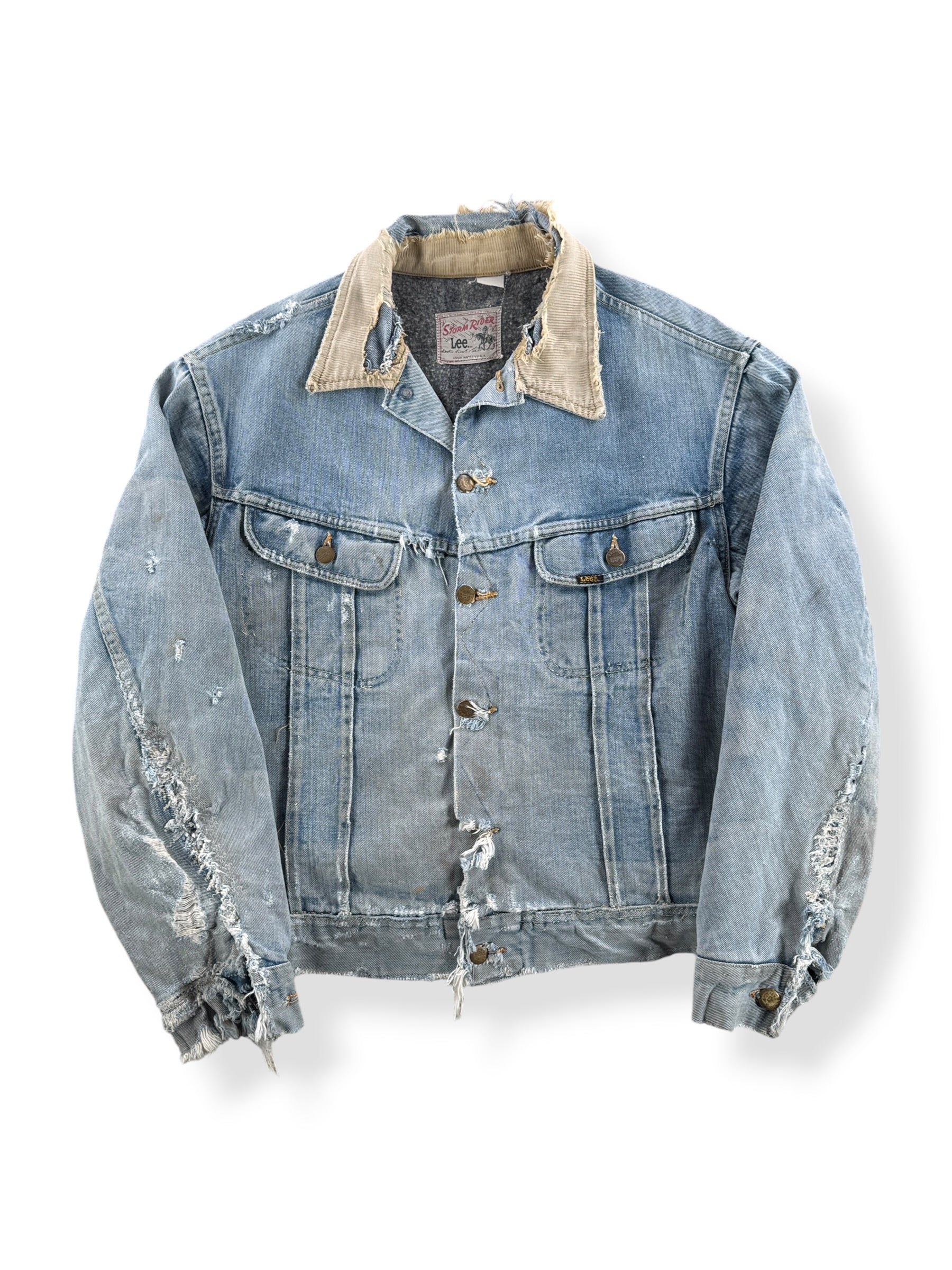 Vintage Thrashed 70s Lee Storm Rider Denim Jacket SZ L – The Barn