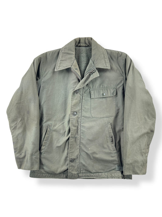 Front of Vintage A-2 Deck Jacket SZ L AS IS