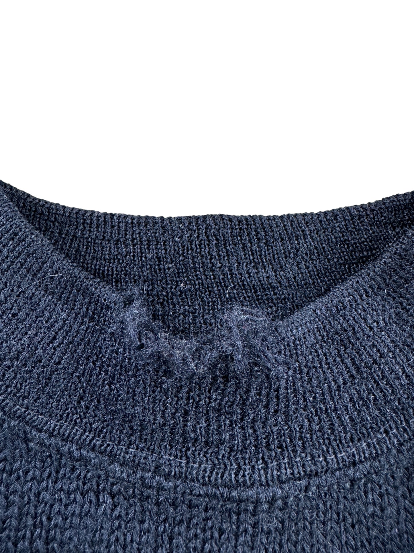 Damage on Vintage USN Wool Sweater SZ XS AS IS