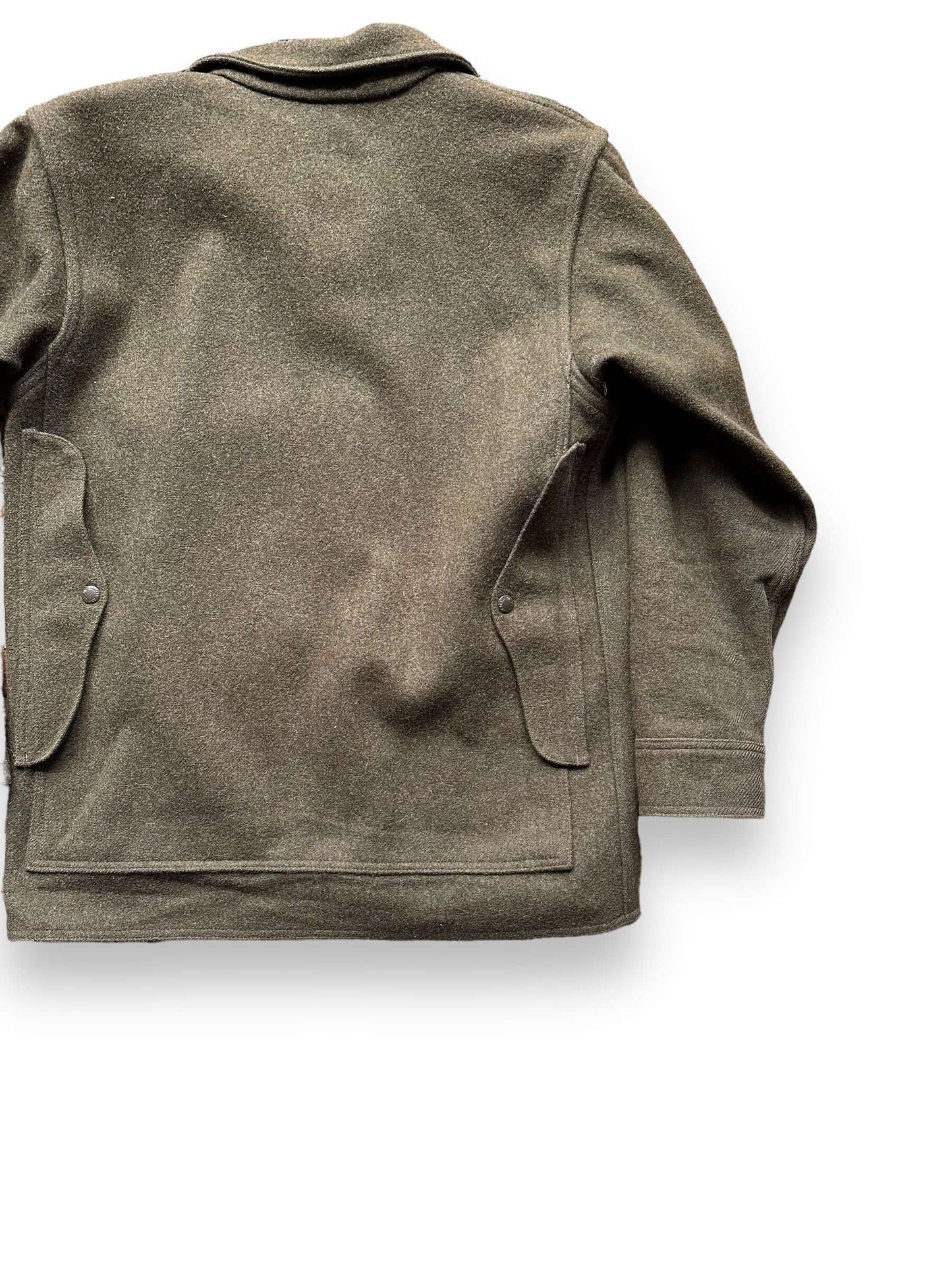 Right Rear View of Filson Forest Green Mackinaw Cruiser SZ 42 | Vintage Filson Workwear Seattle