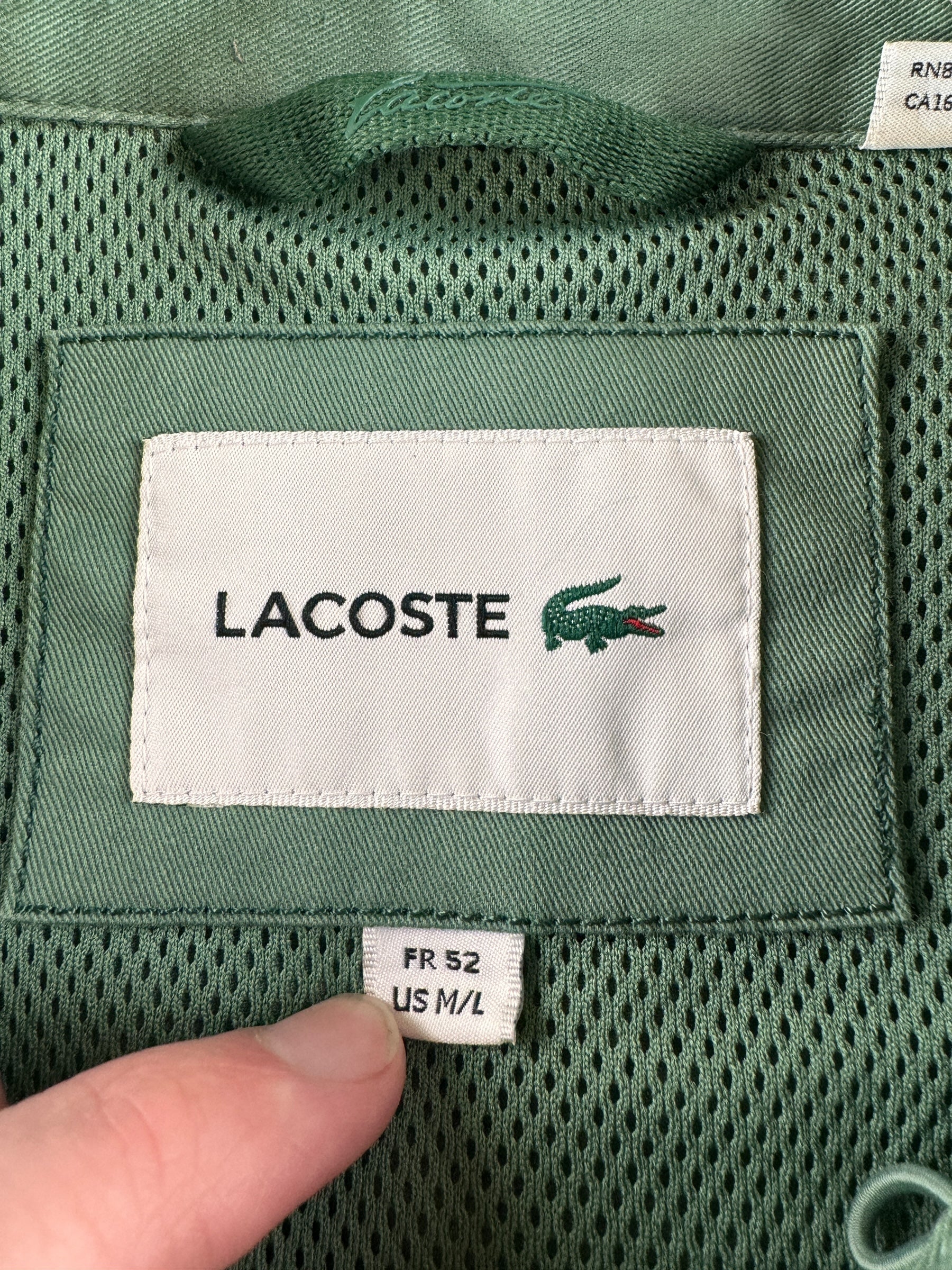 Label on Modern Lacoste Jacket SZ M/L