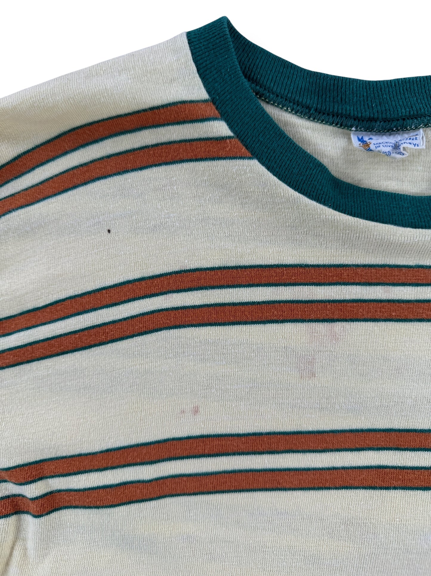 Stains on Vintage Penney's Towncraft Striped Long Sleeve Tee SZ S