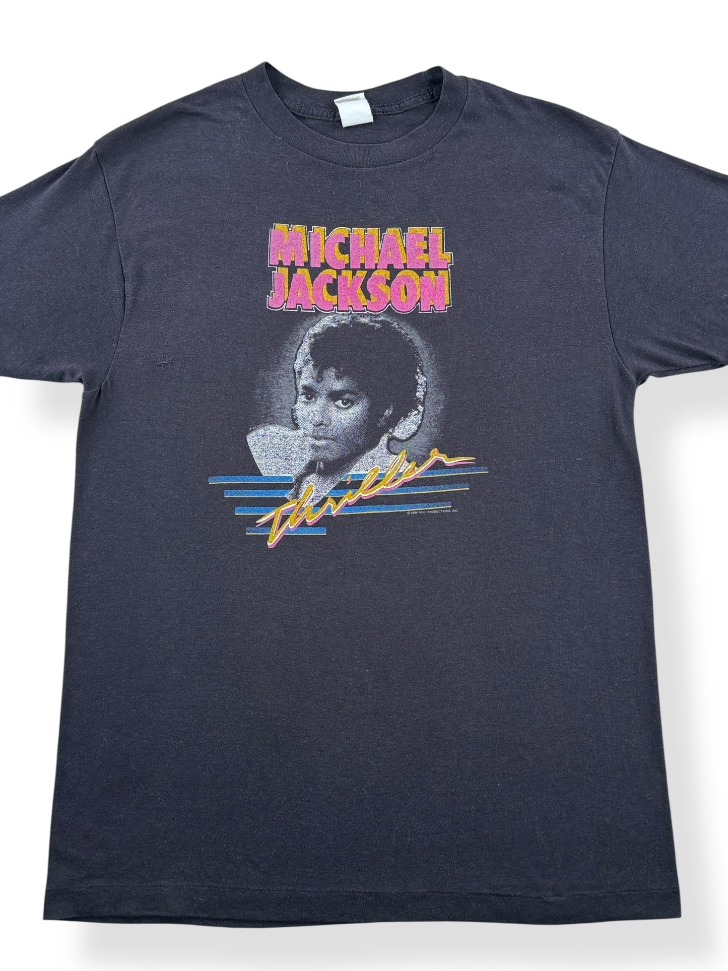 Front Close Up of Vintage Michael Jackson Thriller Tee SZ M