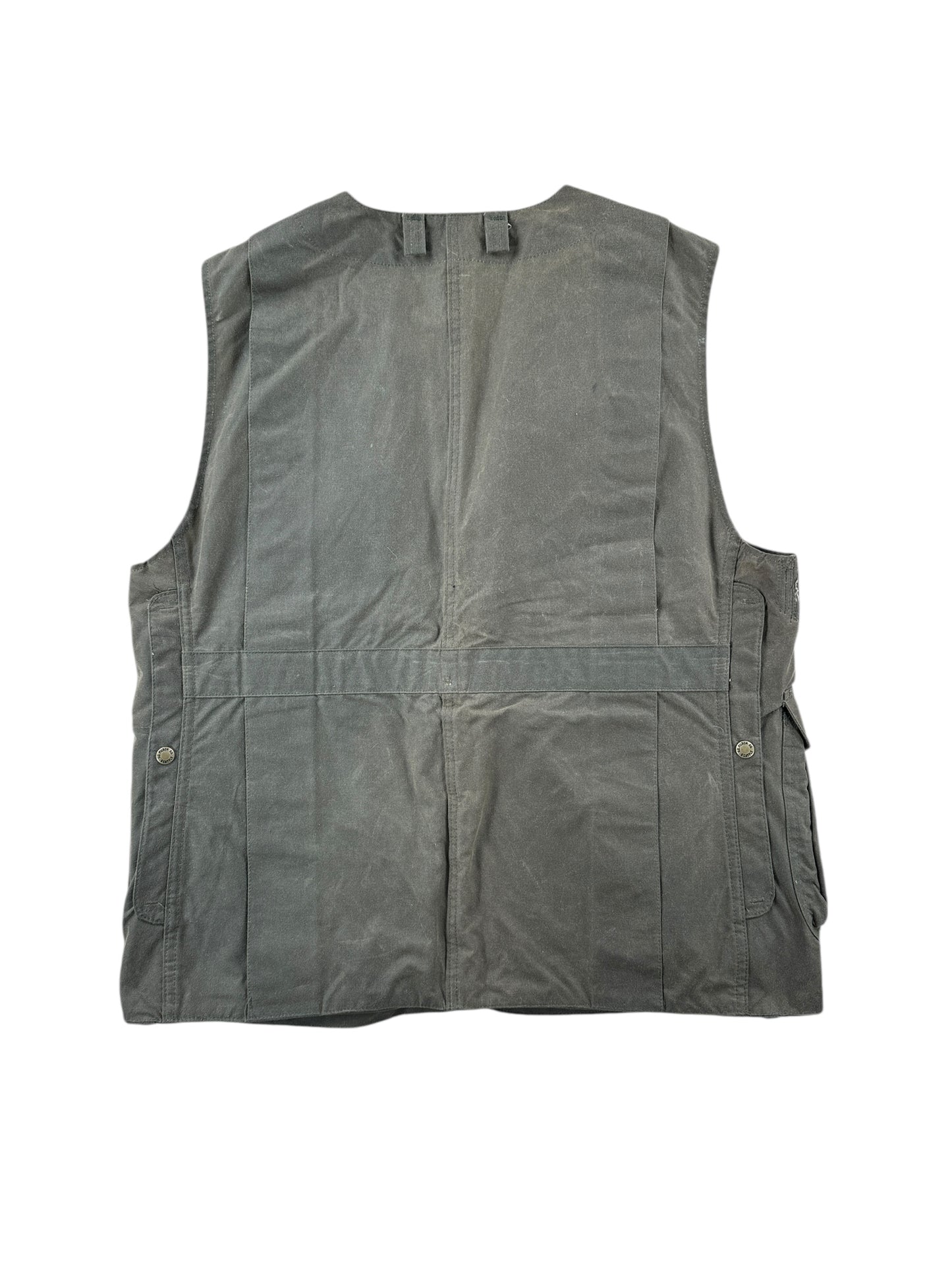 Back of Vintage 90s Filson Tin Cloth Hunting Vest SZ L