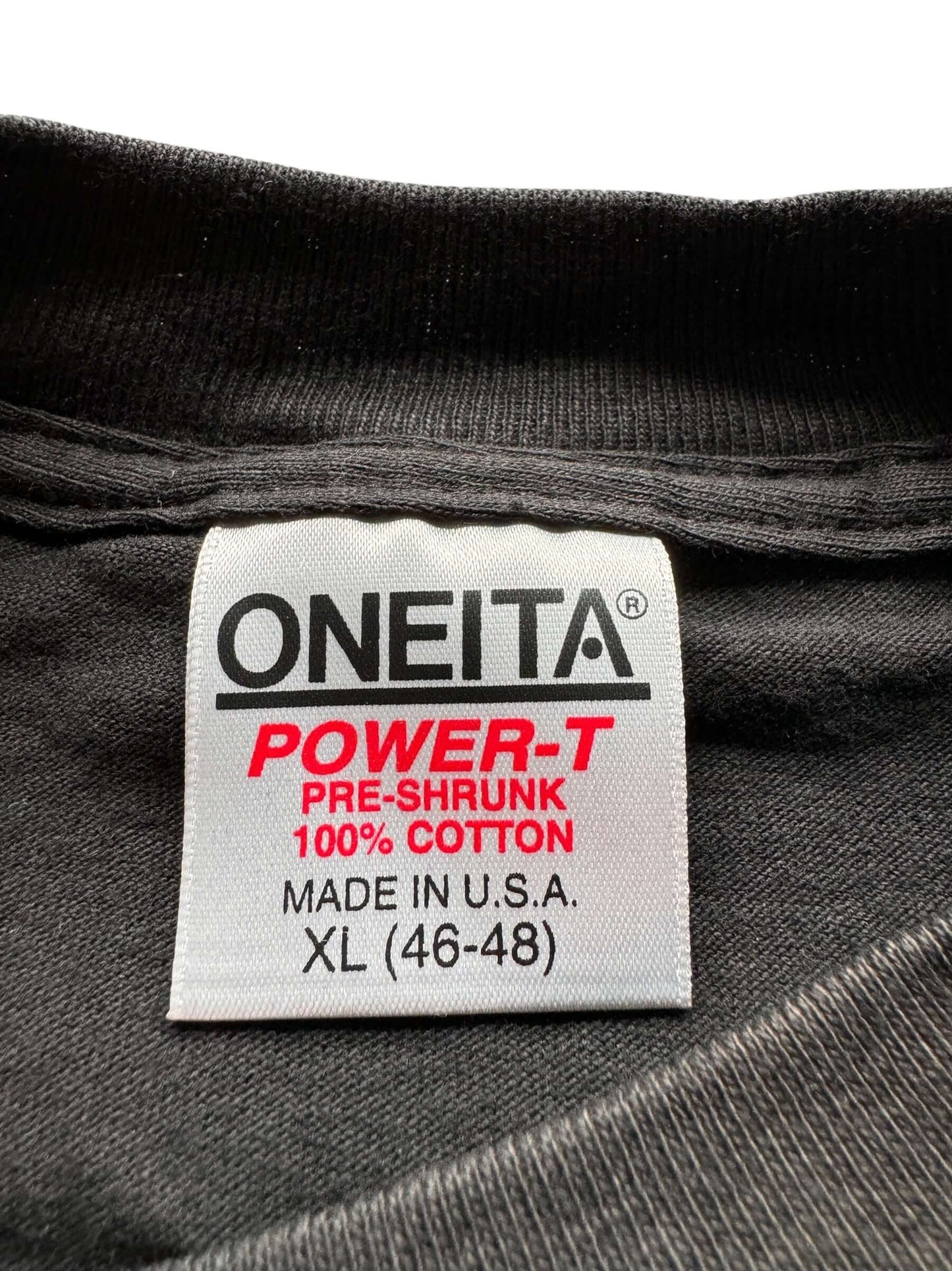 Tag on Vintage NOS Oneita Taz All Over Print Spotlight Tee SZ XL