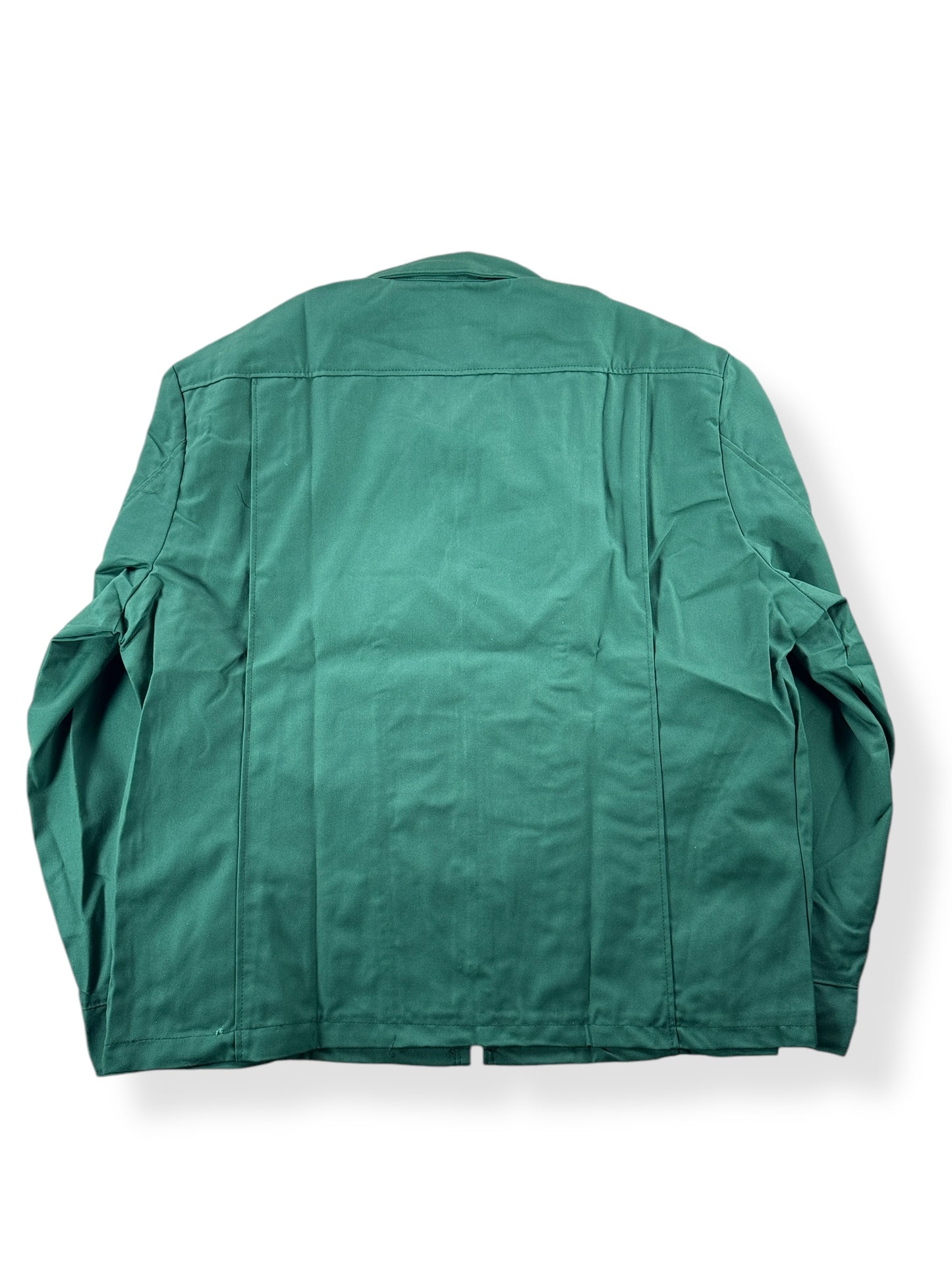Back of Vintage Green Red Kap NOS Gas Station Jacket SZ L