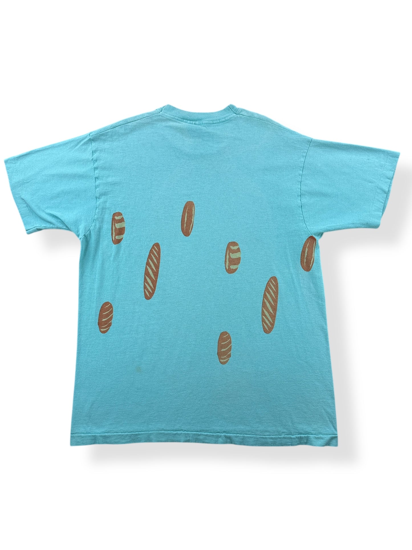 Back of Vintage Make Bread Not Bombs Tee SZ L
