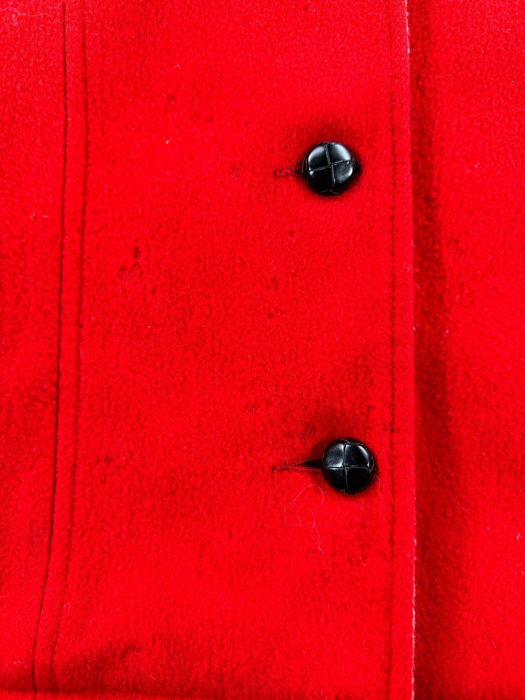 Moth Damage on Vintage Mackintosh Little Red Riding Hood Coat SZ M