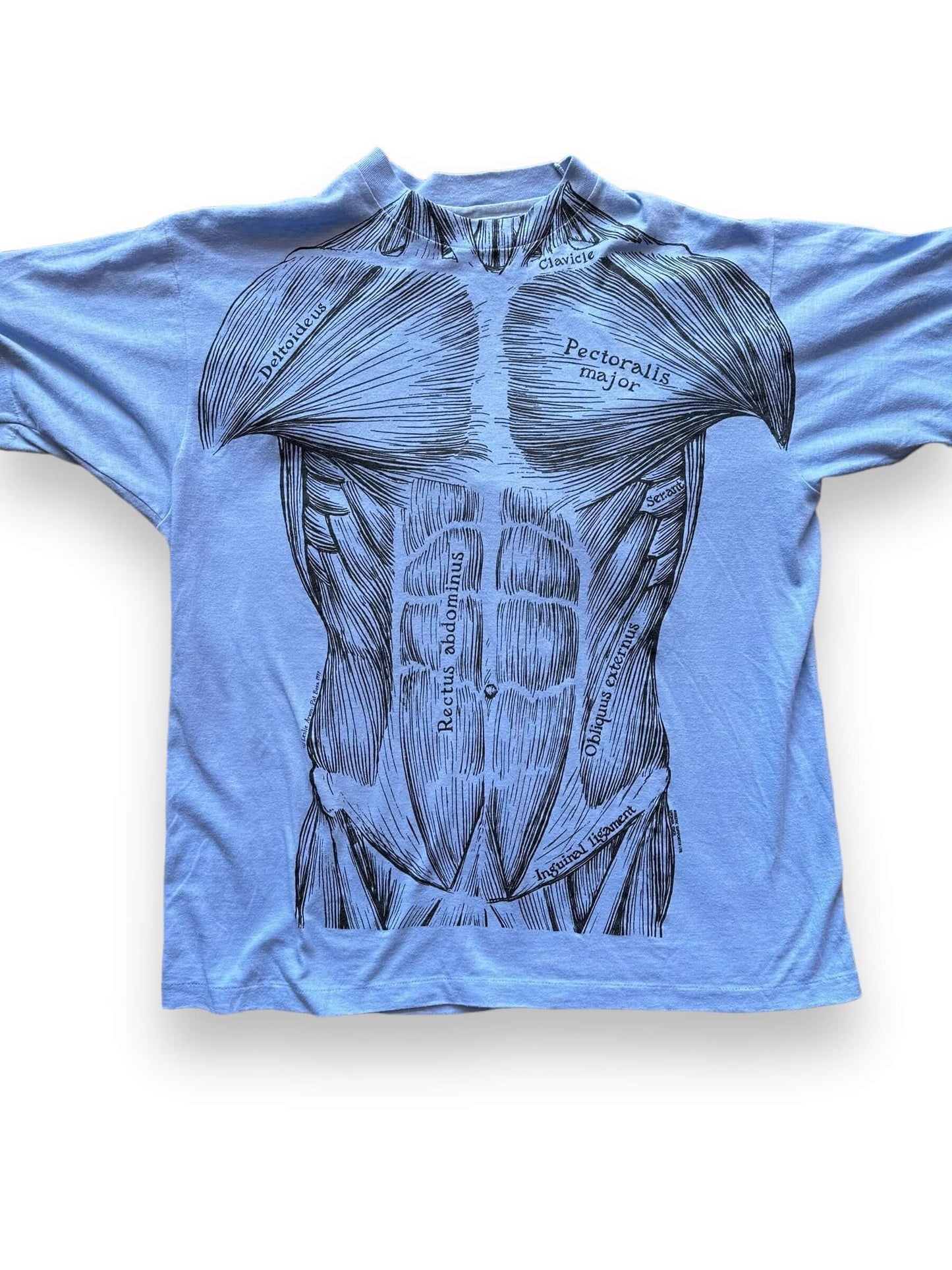 front close up of Vintage Anatomical AOP Tee SZ M