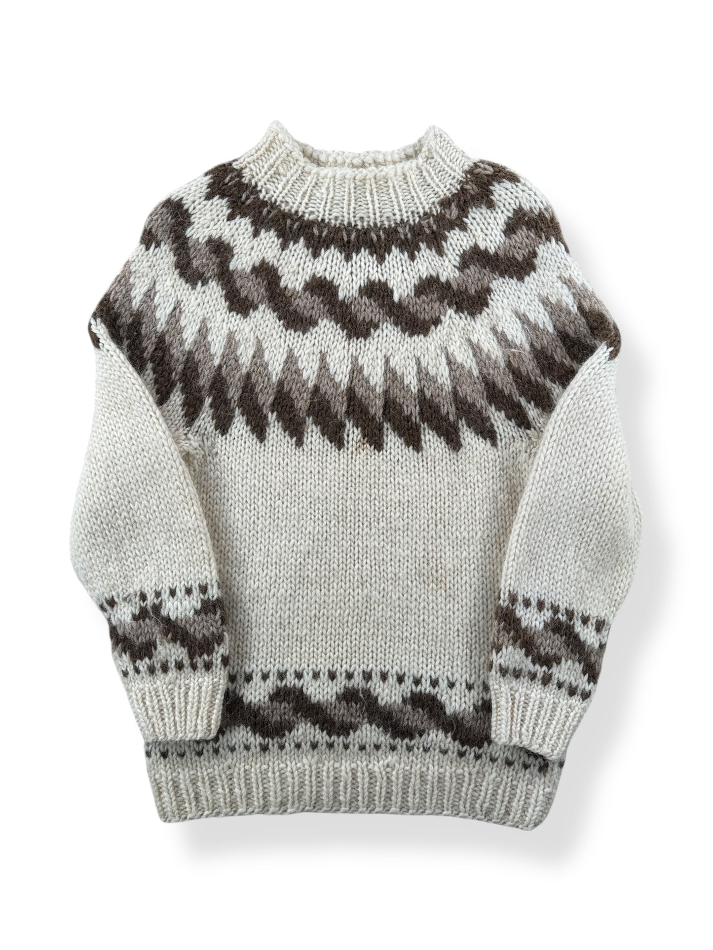 Front of Vintage Nordic Knit Sweater SZ XS