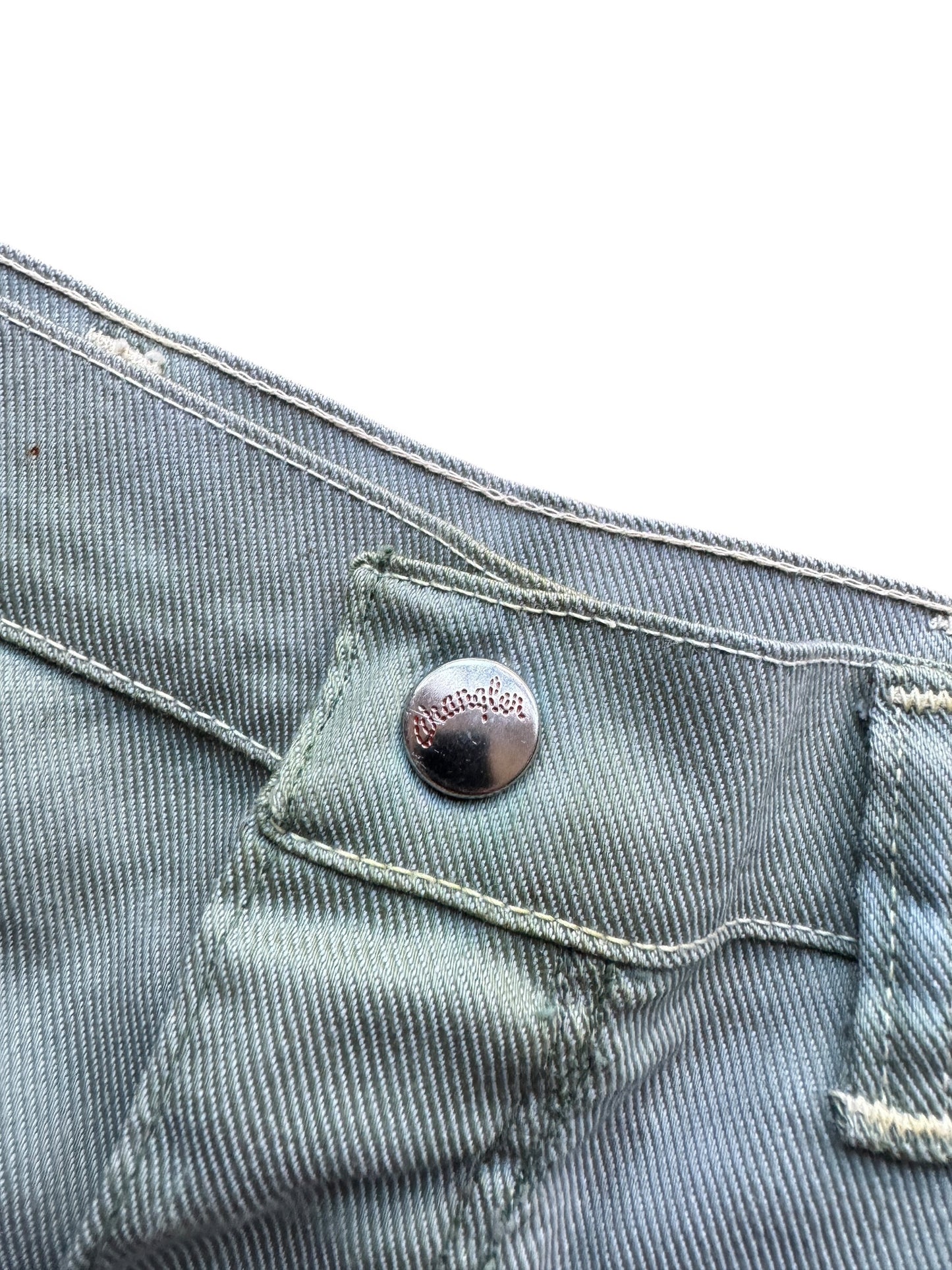 Button on Vintage Miss Wrangler Slate Shorts W29